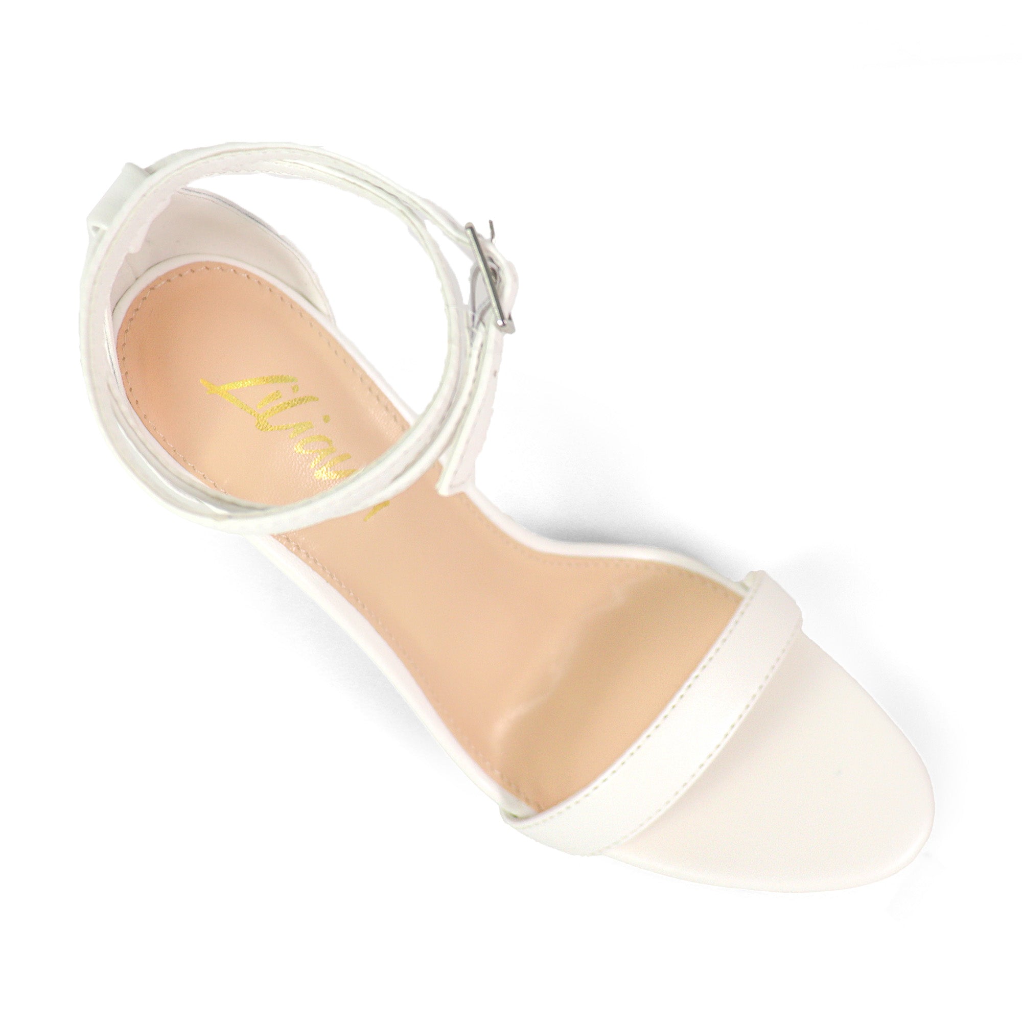 KYLIAN-1 DOUBLE ANKLE STRAP W/ HEEL WHITE
