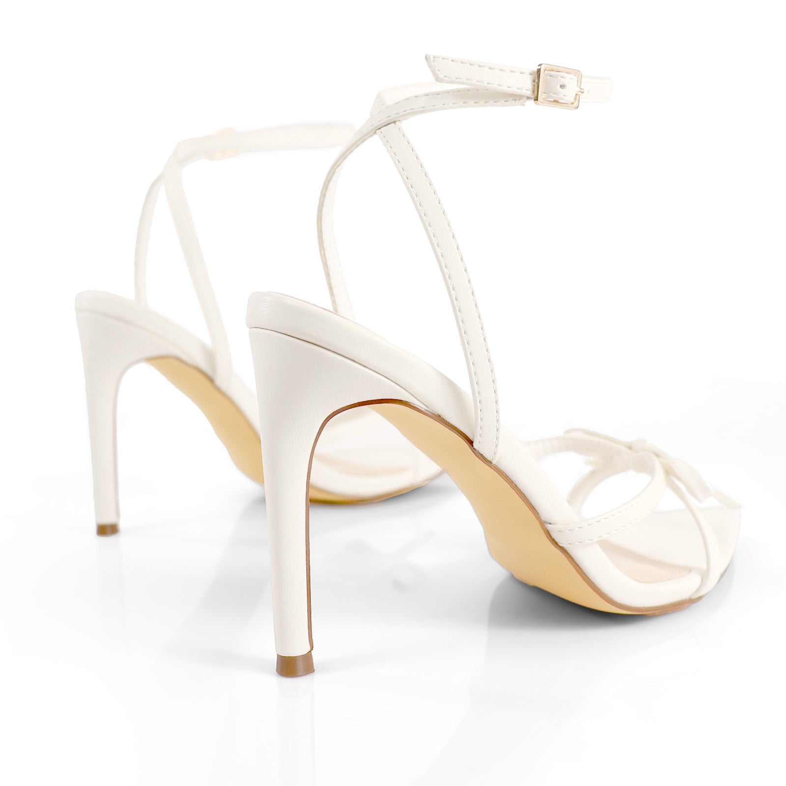 LAUCIA-30 POINTED TOE KNOT W/ STILETTO HEEL IVORY