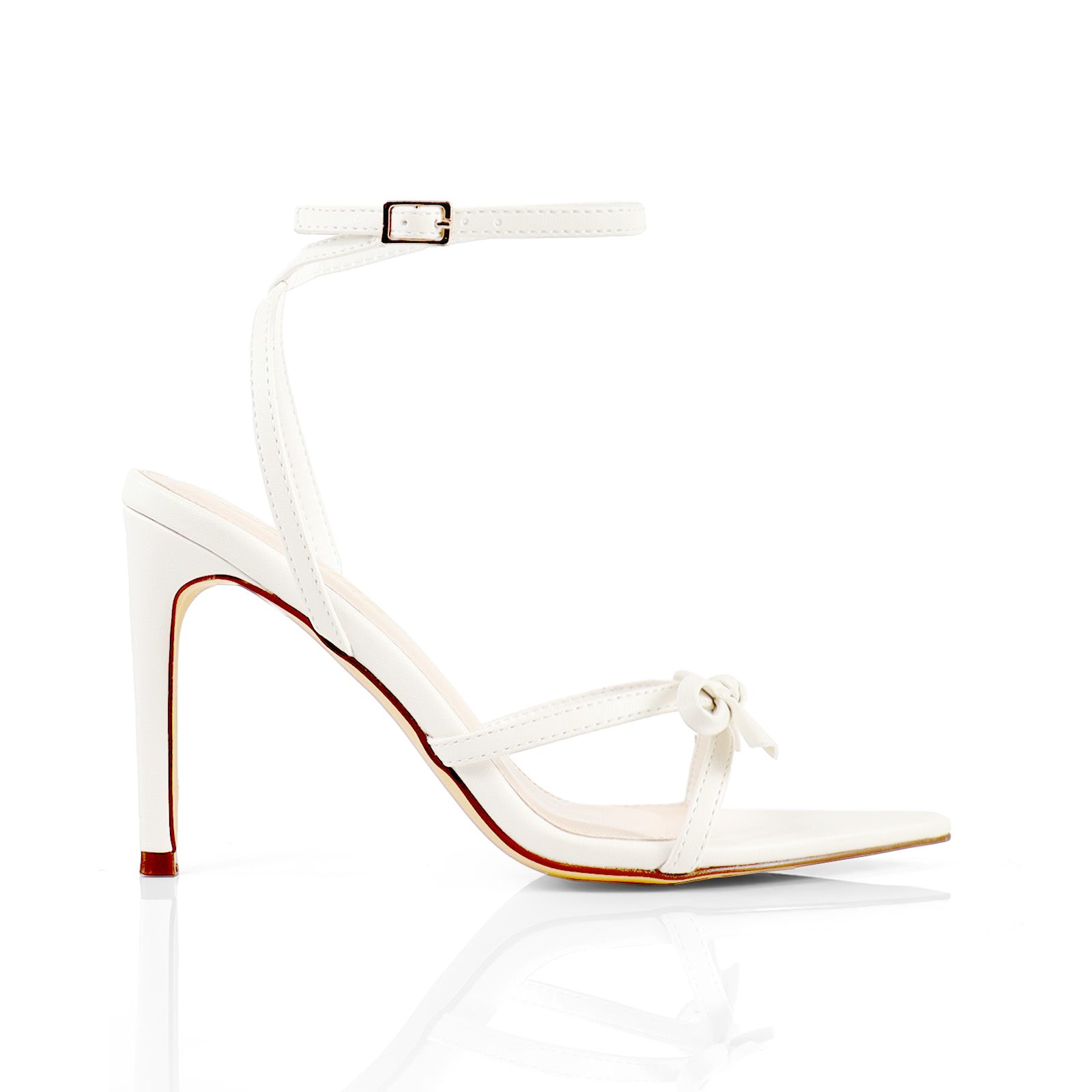 LAUCIA-30 POINTED TOE KNOT W/ STILETTO HEEL IVORY