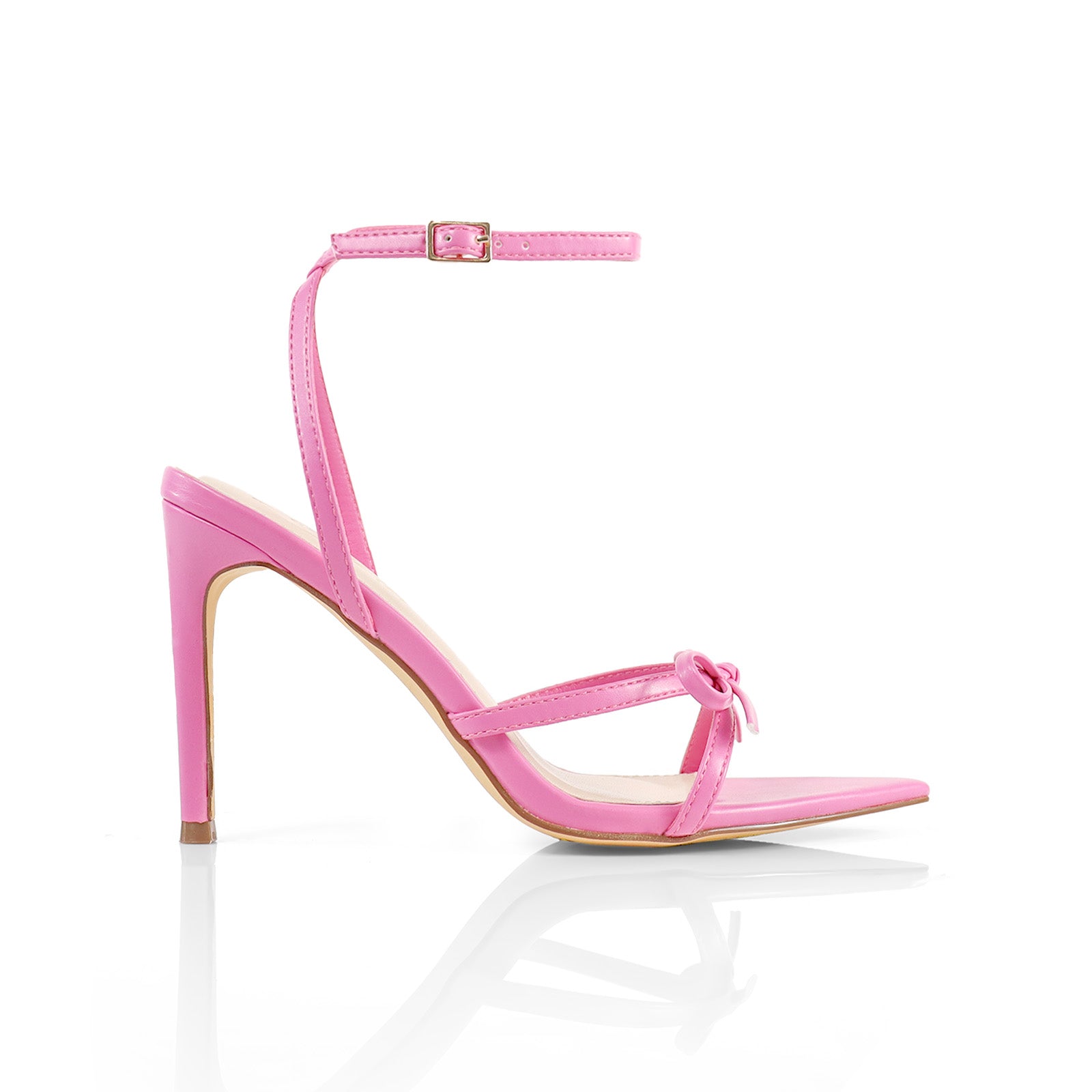 LAUCIA-30 POINTED TOE KNOT W/ STILETTO HEEL PINK