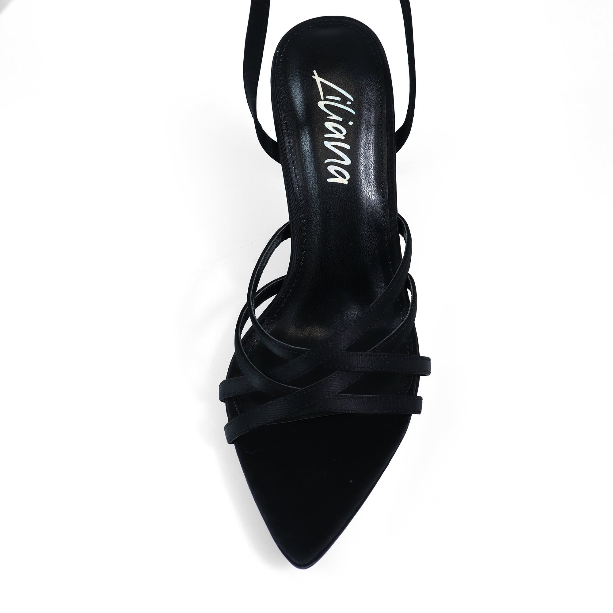 LAUCIA-74 STRAP MULE W/ HEEL BLACK