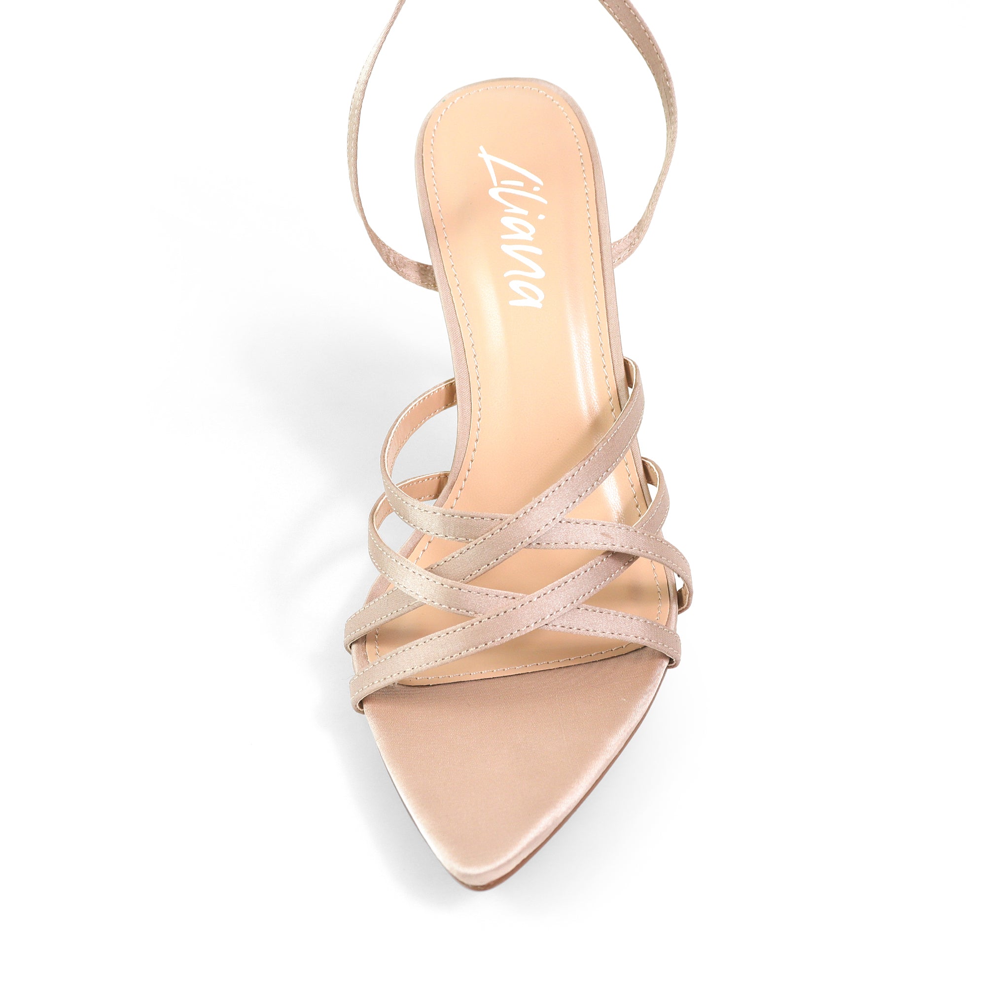 LAUCIA-74 STRAP MULE W/ HEEL NUDE