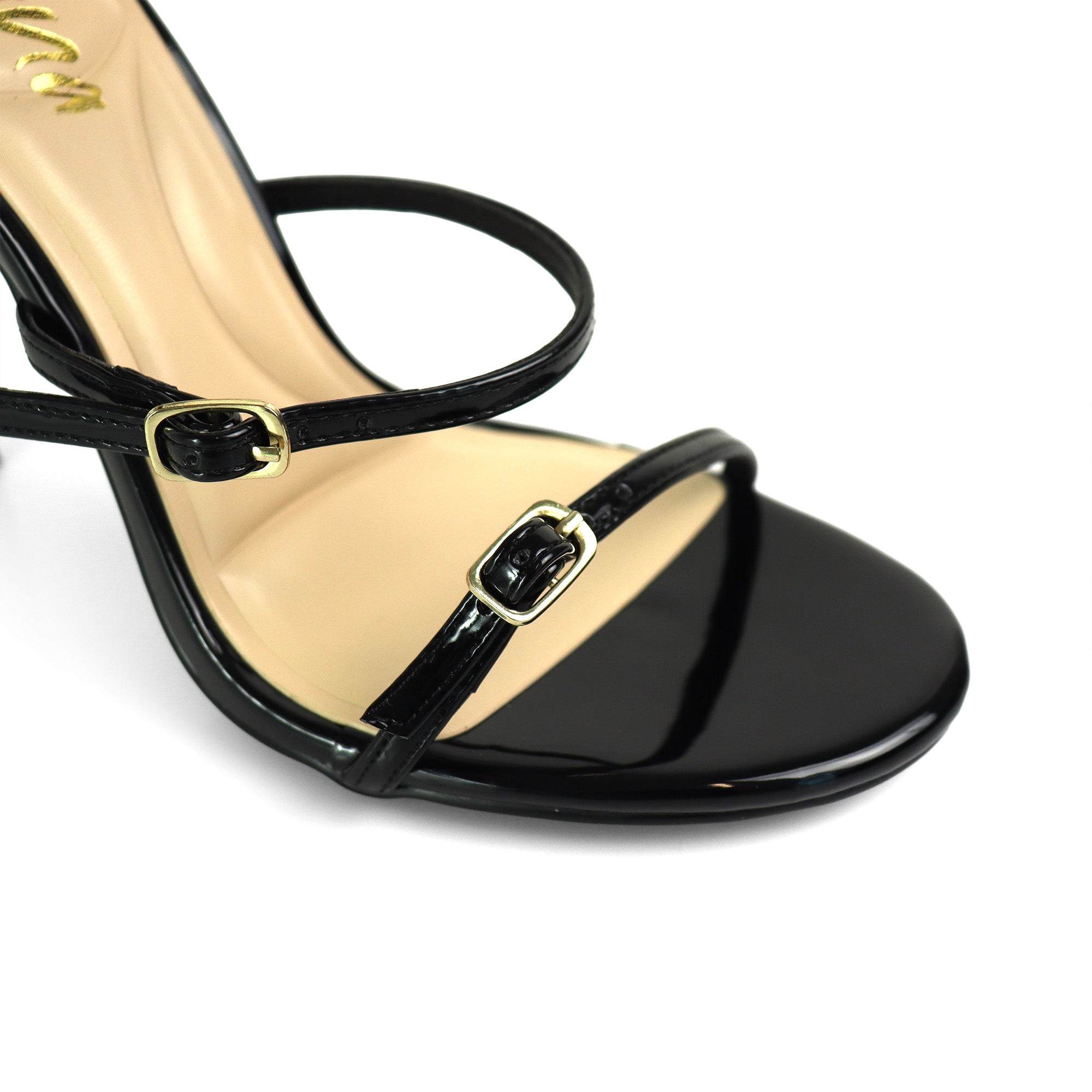 LAUCY-1 STRAPPY W/HEEL BLACK
