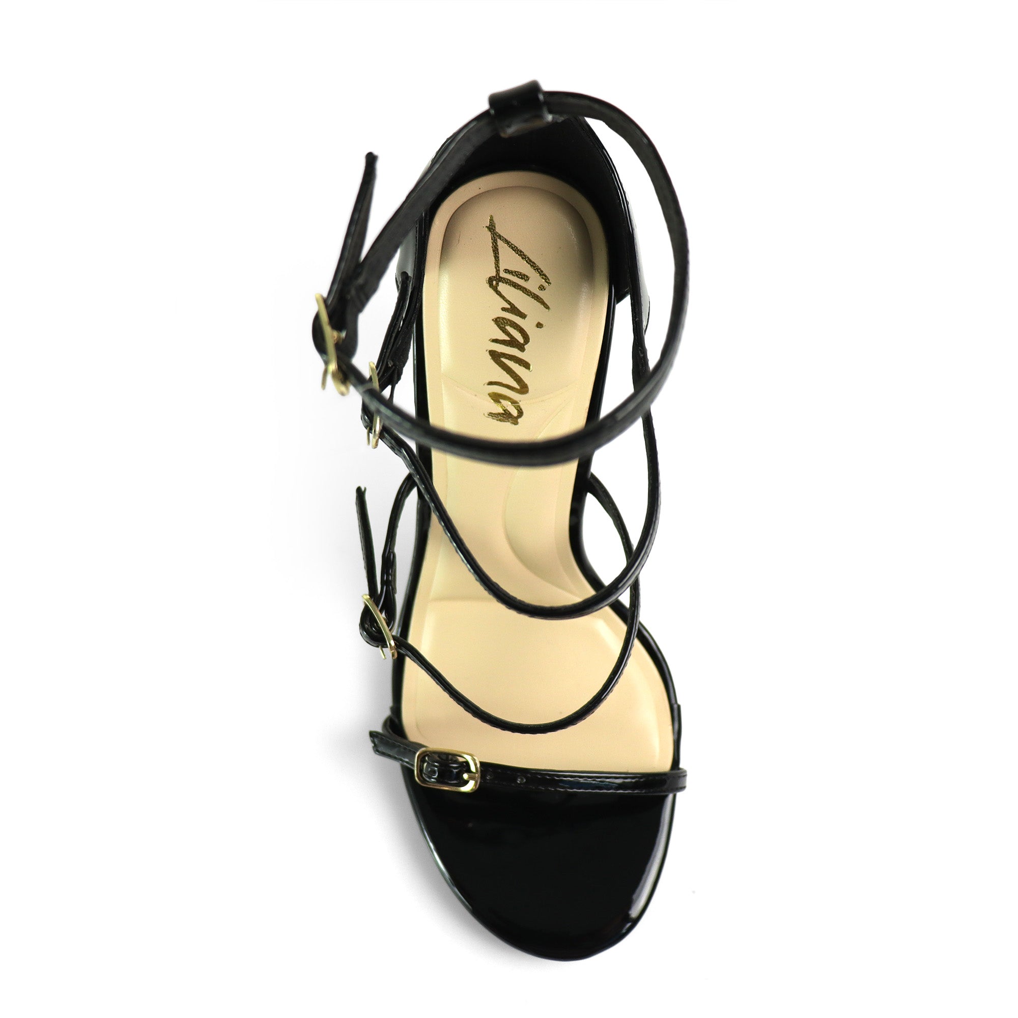 LAUCY-1 STRAPPY W/HEEL BLACK