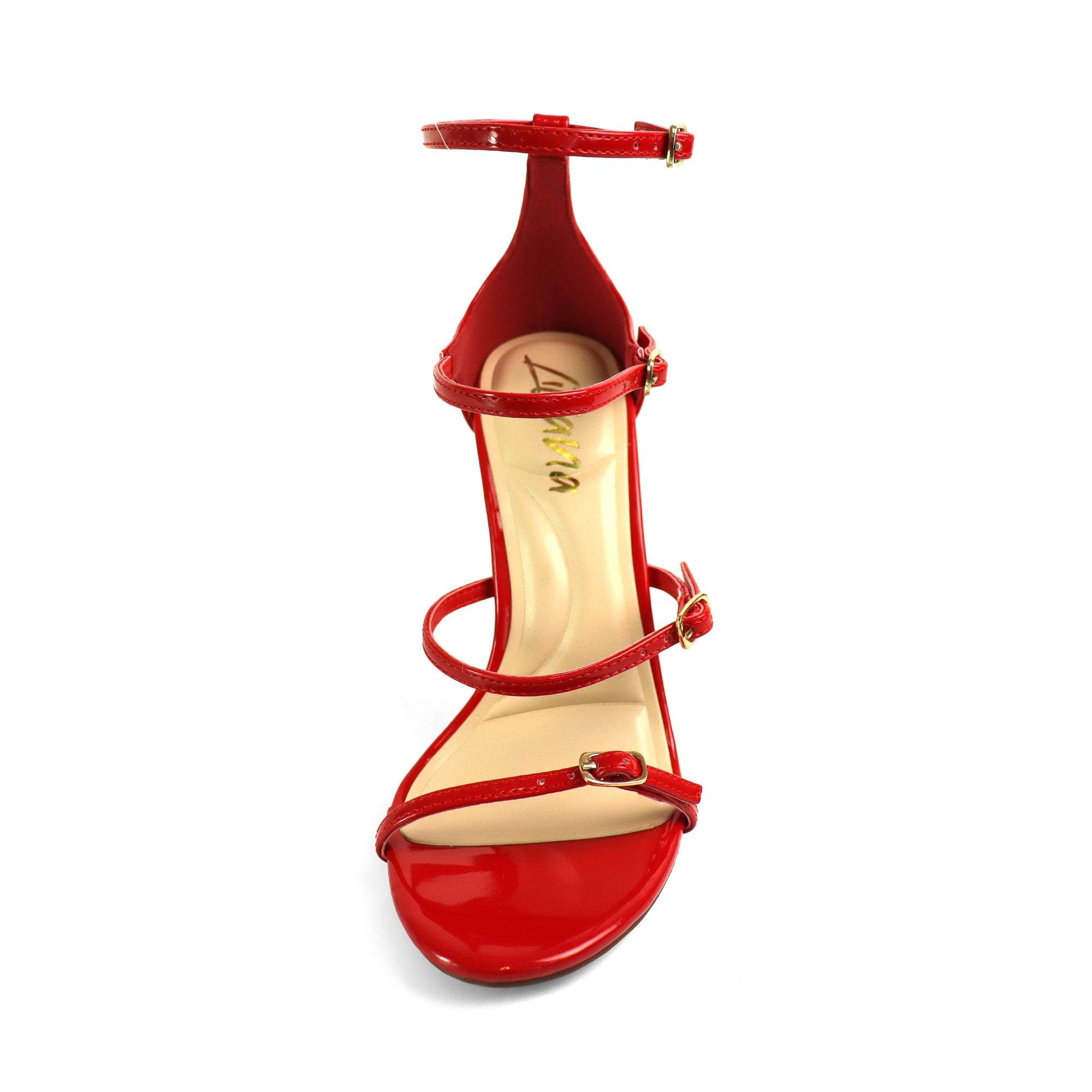 LAUCY-1 STRAPPY W/HEEL RED