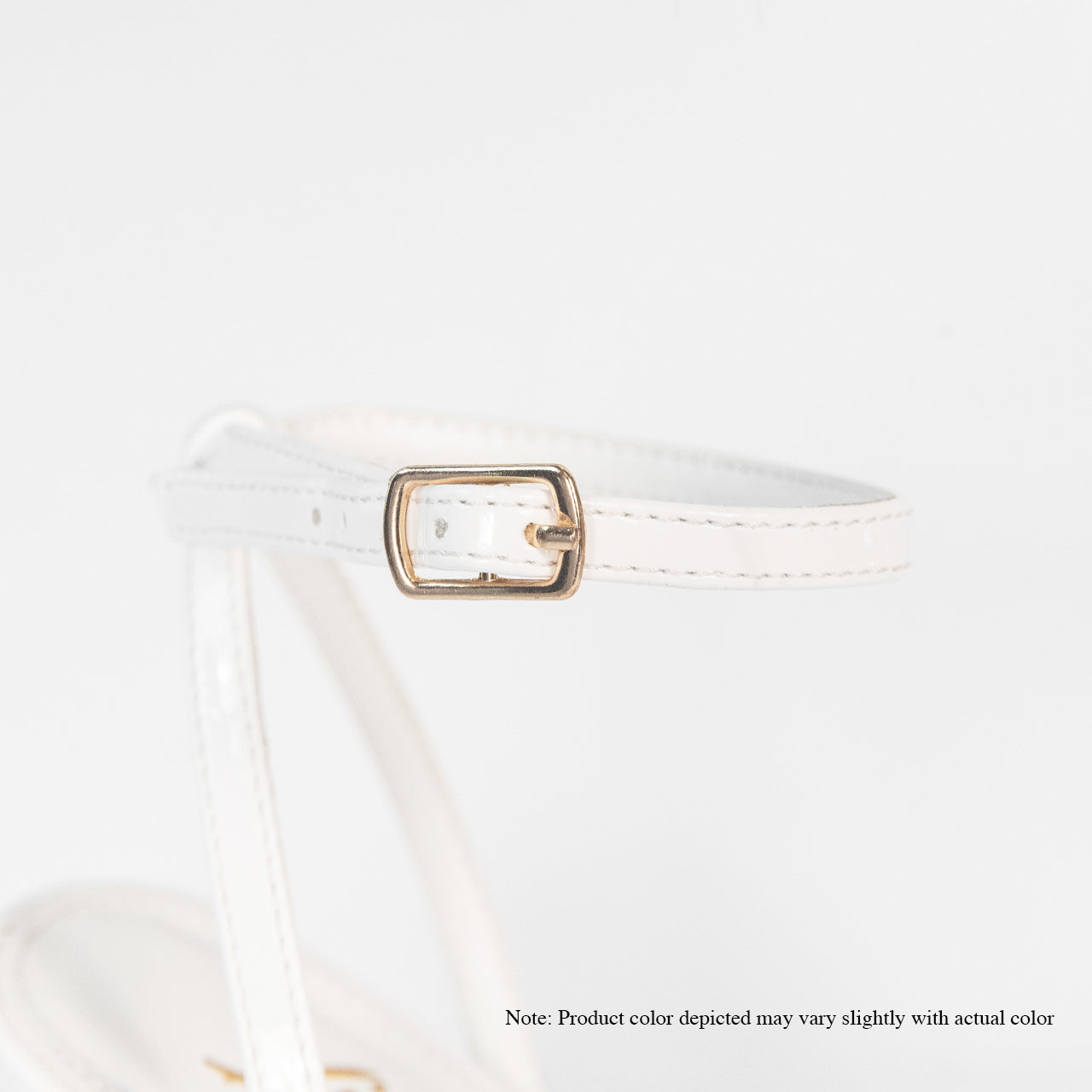 LAURENT-119 PEEP TOE HEEL W/ CLEAR UPPER & ANKLE STRAP-WHITE