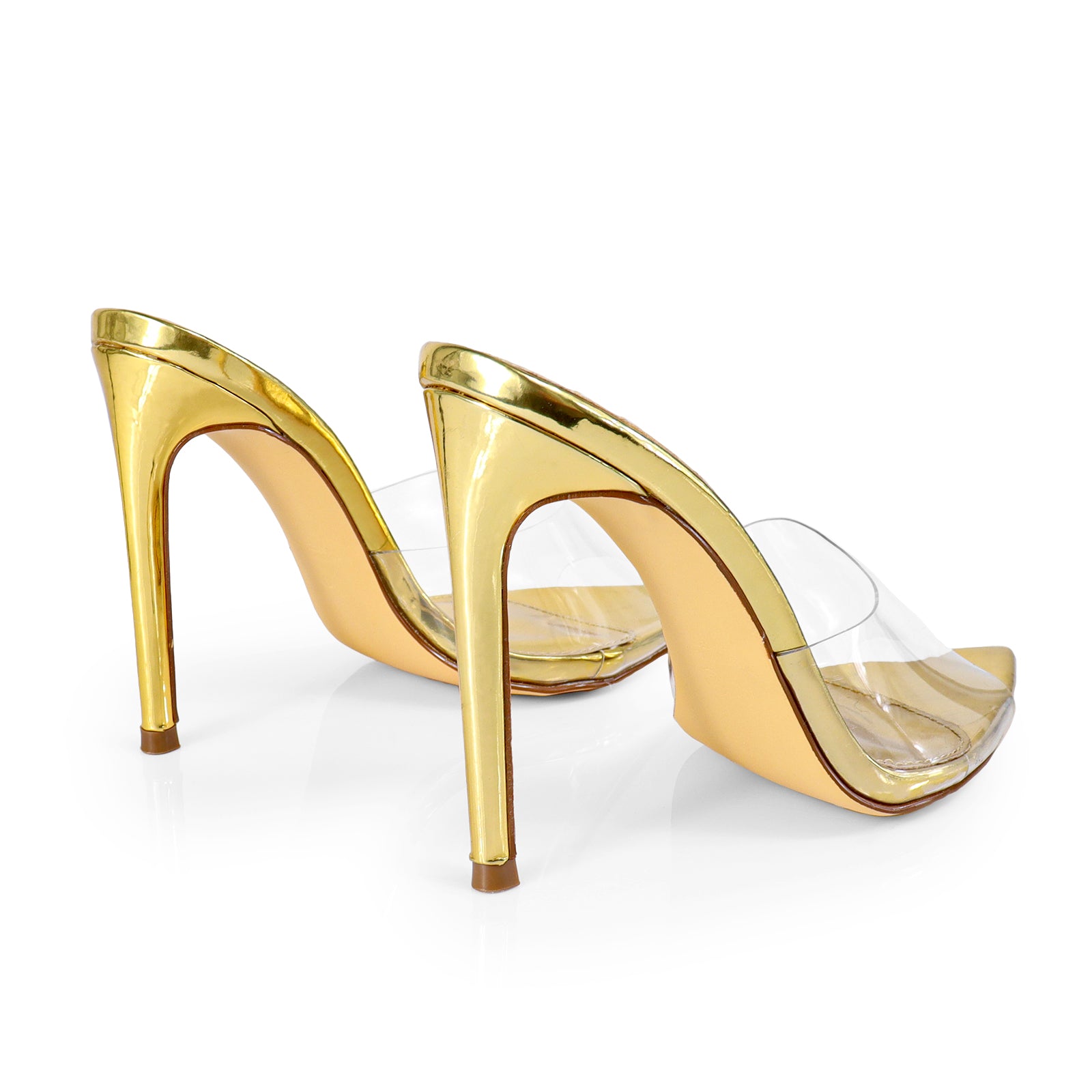 LAURENT-3 HEELED SANDAL W/ POINTY TOE GOLD
