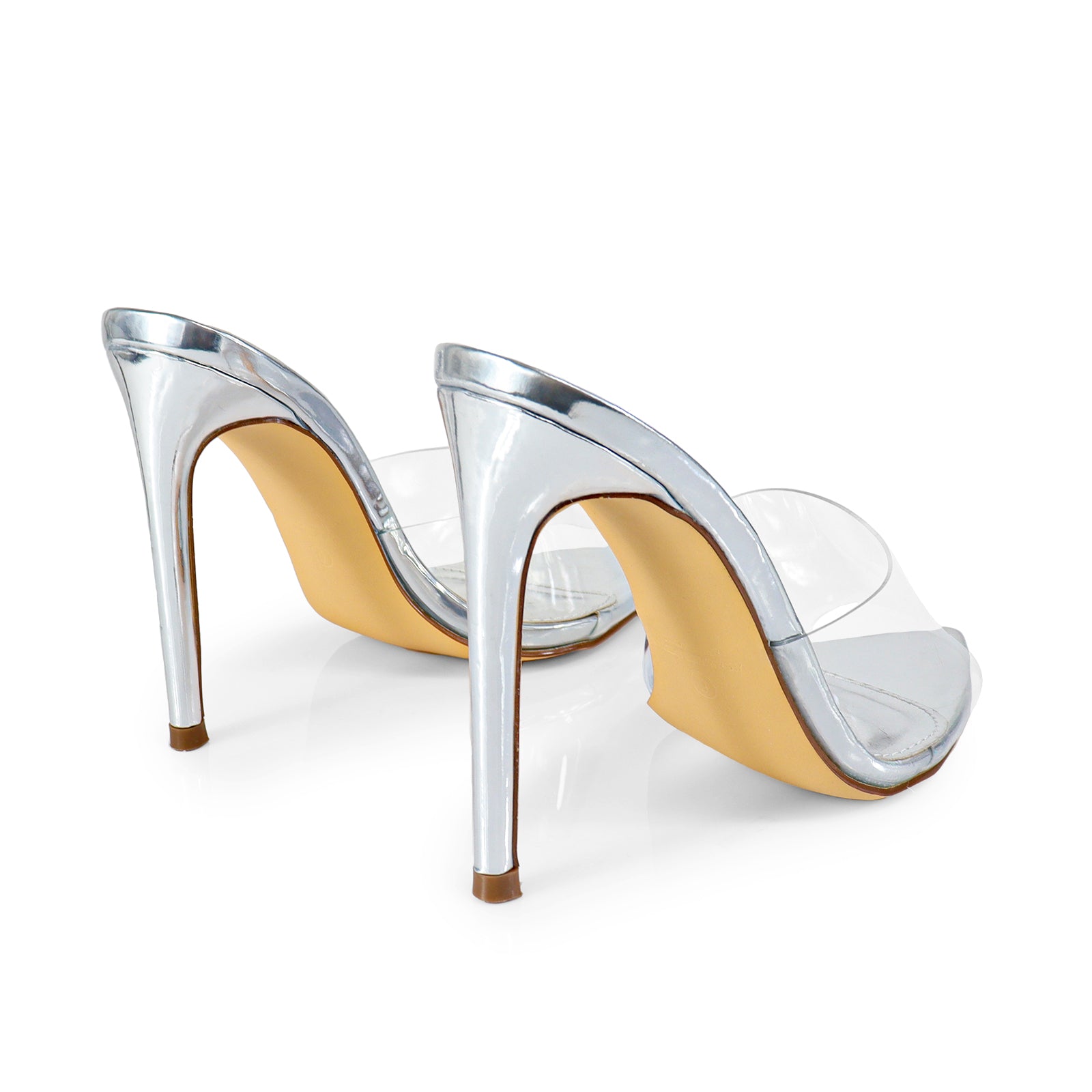 LAURENT-3 HEELED SANDAL W/ POINTY TOE SILVER