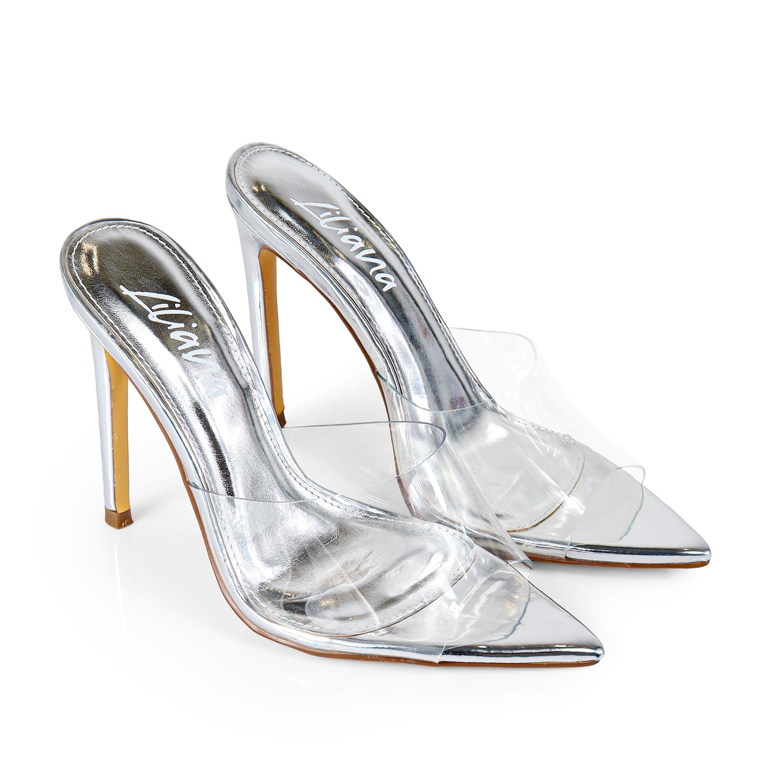 LAURENT-3 HEELED SANDAL W/ POINTY TOE SILVER