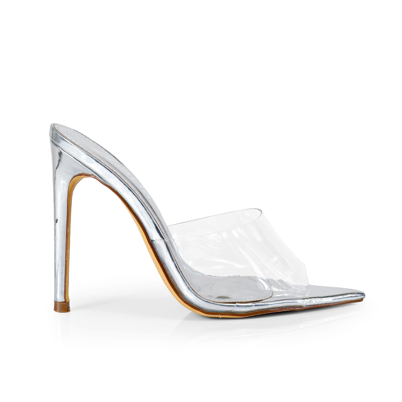 LAURENT-3 HEELED SANDAL W/ POINTY TOE SILVER