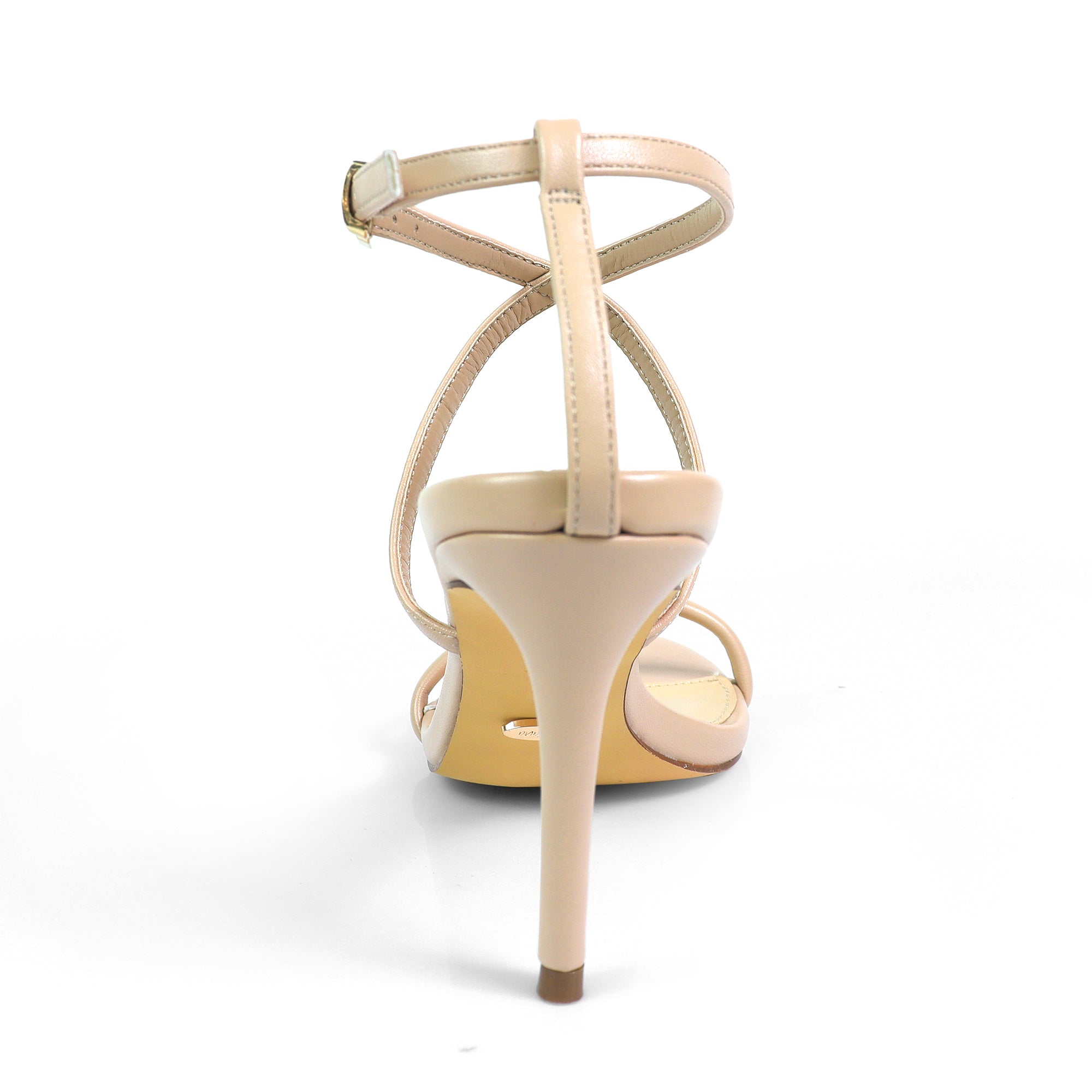 LAURETTA-1 CRISS CROSS STRAP HEEL NUDE
