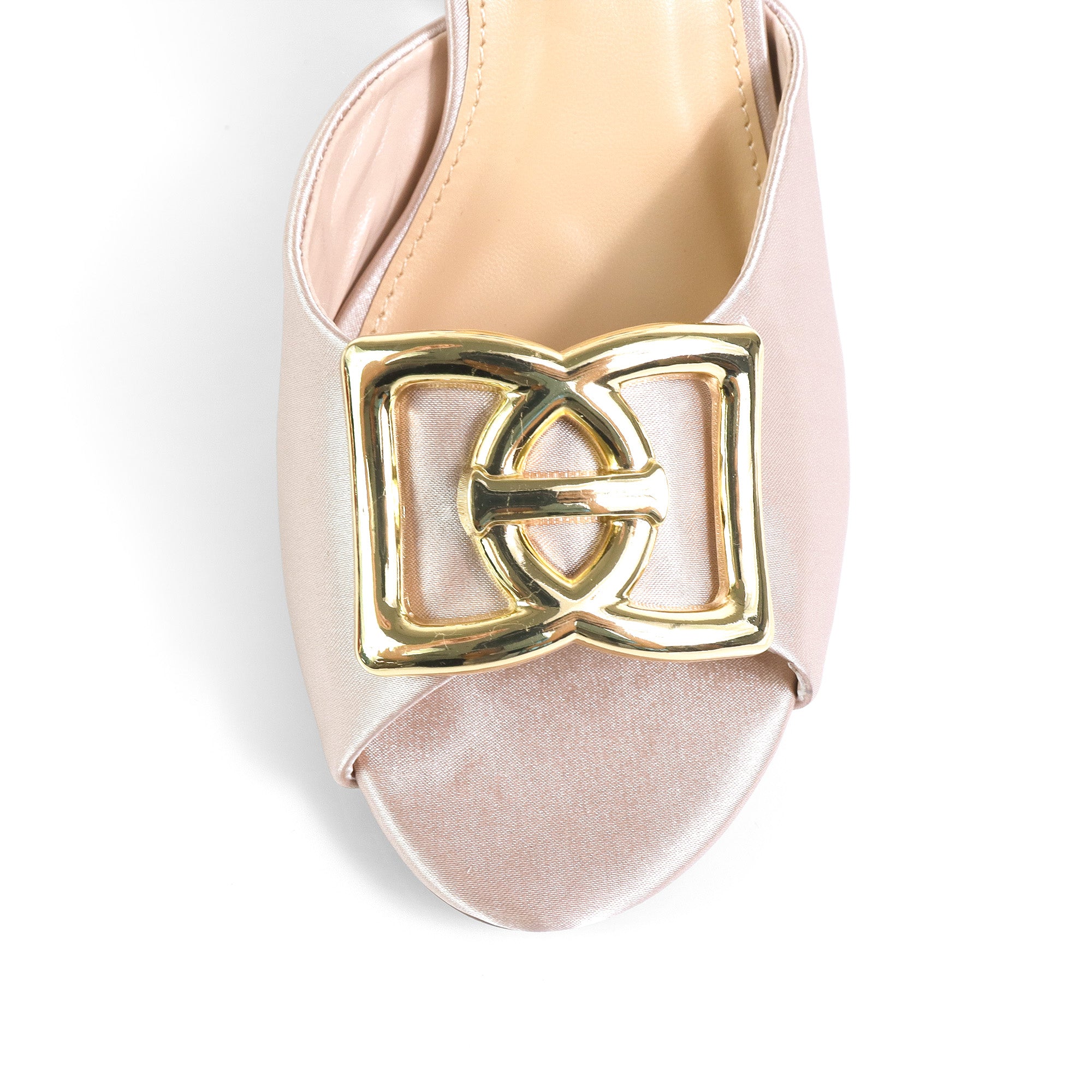 LAWRIE-1 PEEP TOE ANKLE STRAP HEEL NUDE