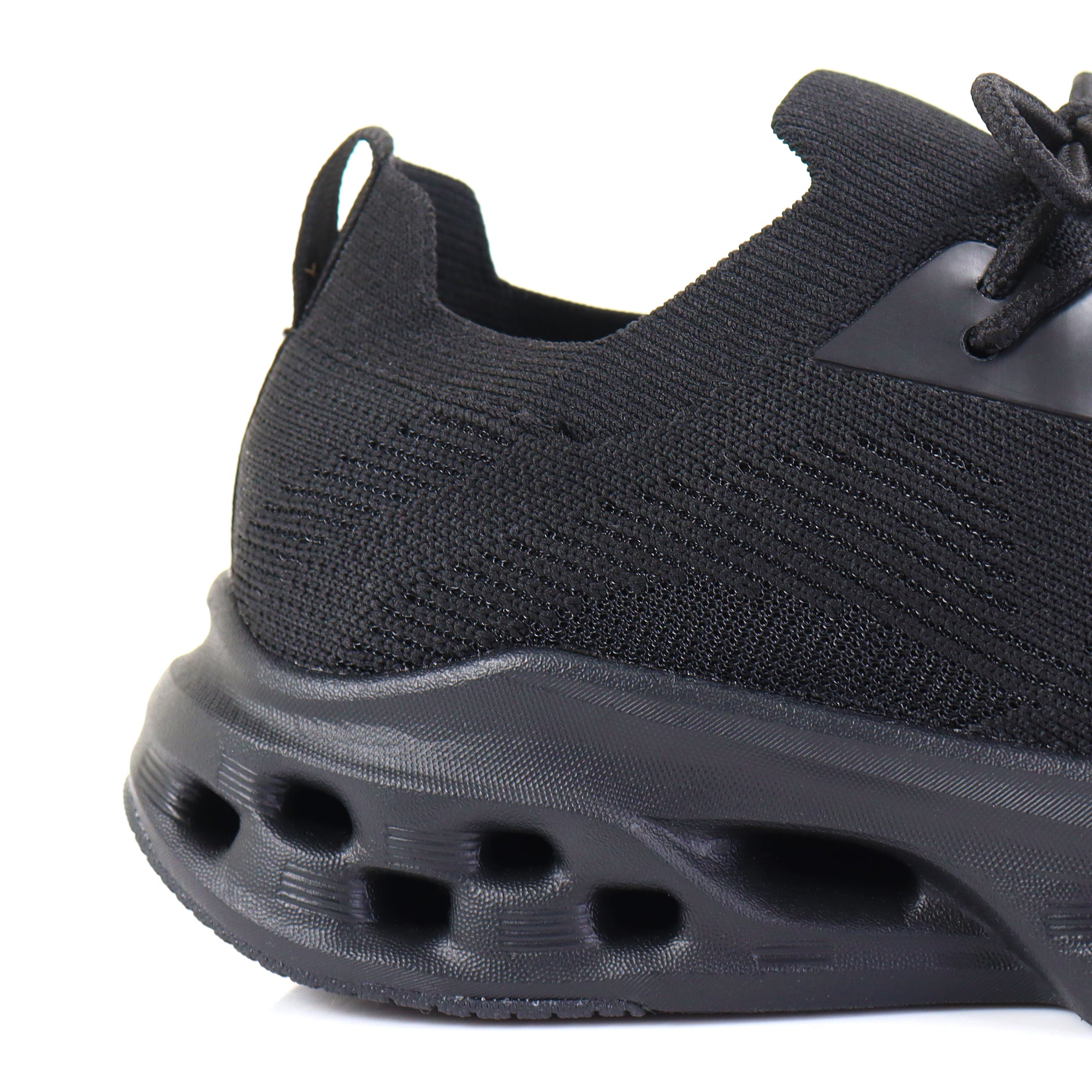 LAWRY-2 SPORTY KNITTED UPPER SNEAKERS BLACK