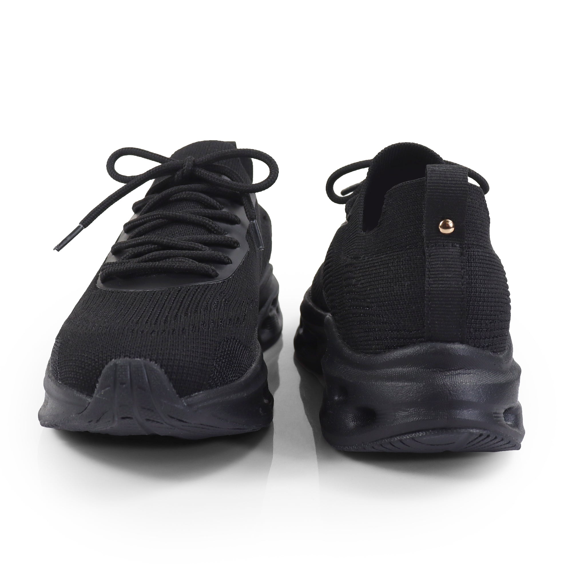 LAWRY-2 SPORTY KNITTED UPPER SNEAKERS BLACK