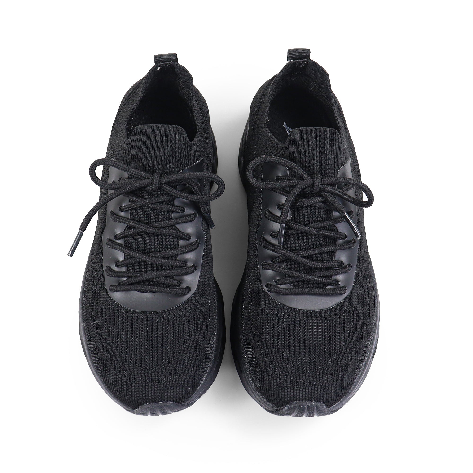 LAWRY-2 SPORTY KNITTED UPPER SNEAKERS BLACK