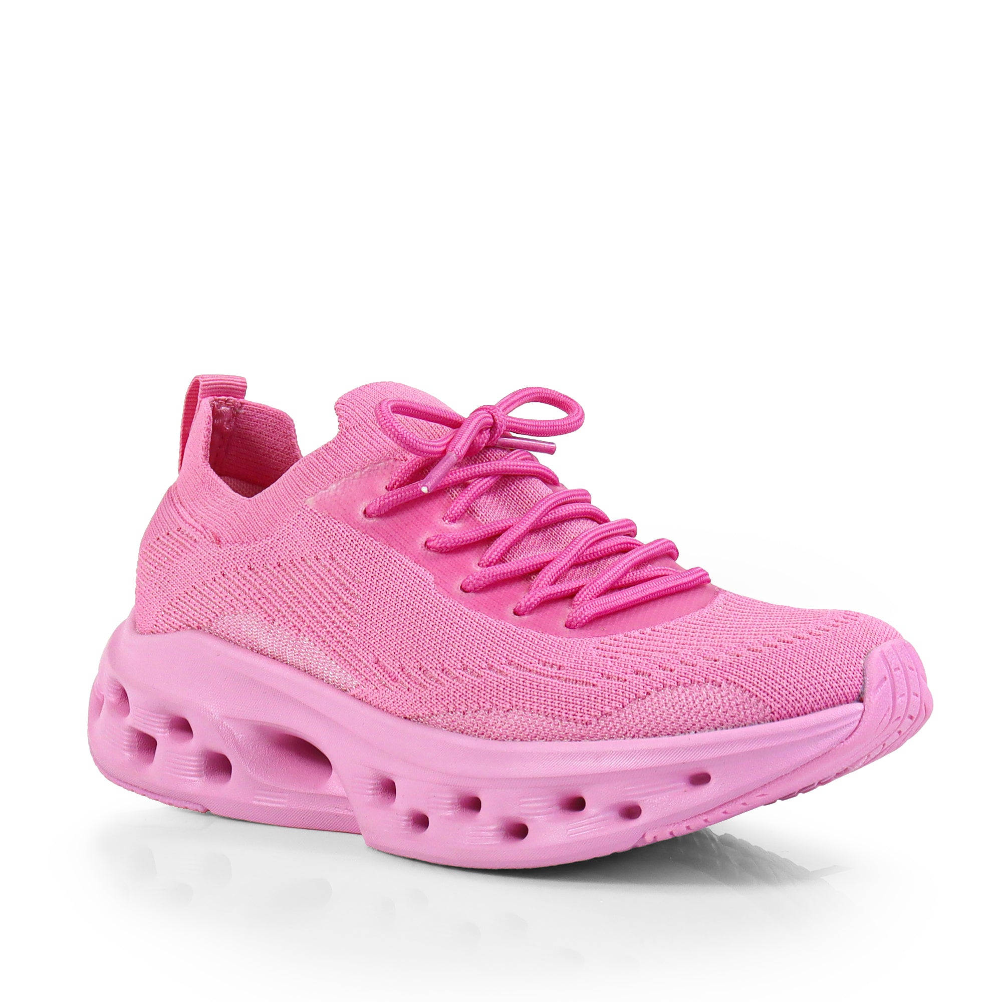 LAWRY-2 SPORTY KNITTED UPPER SNEAKERS PINK