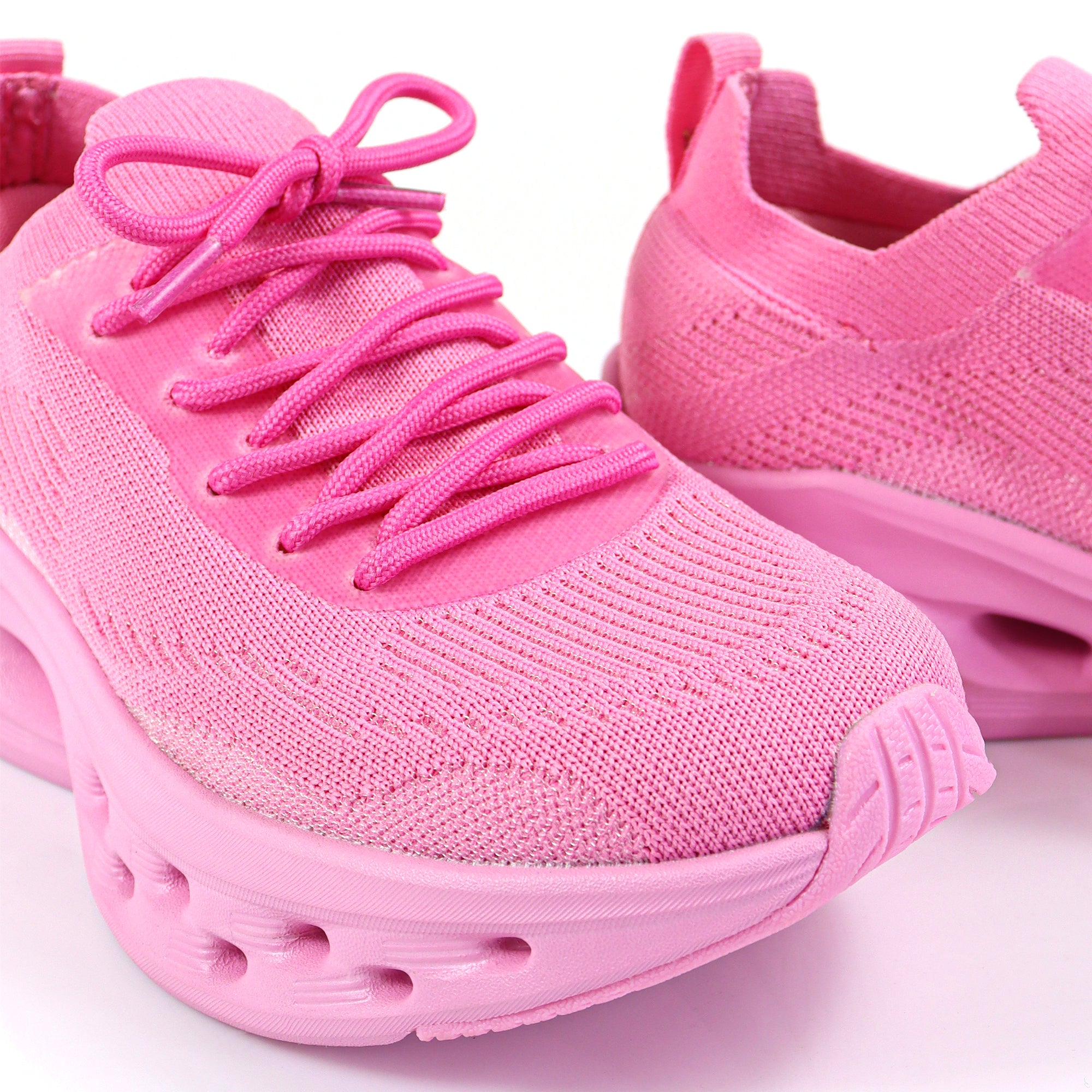 LAWRY-2 SPORTY KNITTED UPPER SNEAKERS PINK