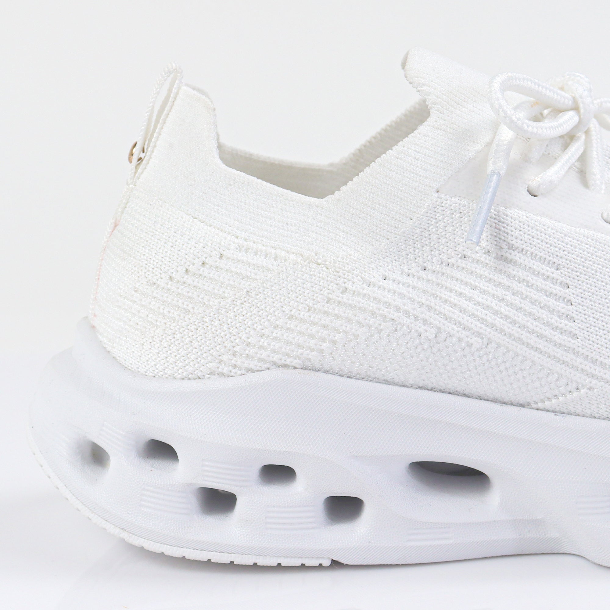 LAWRY-2 SPORTY KNITTED UPPER SNEAKERS WHITE