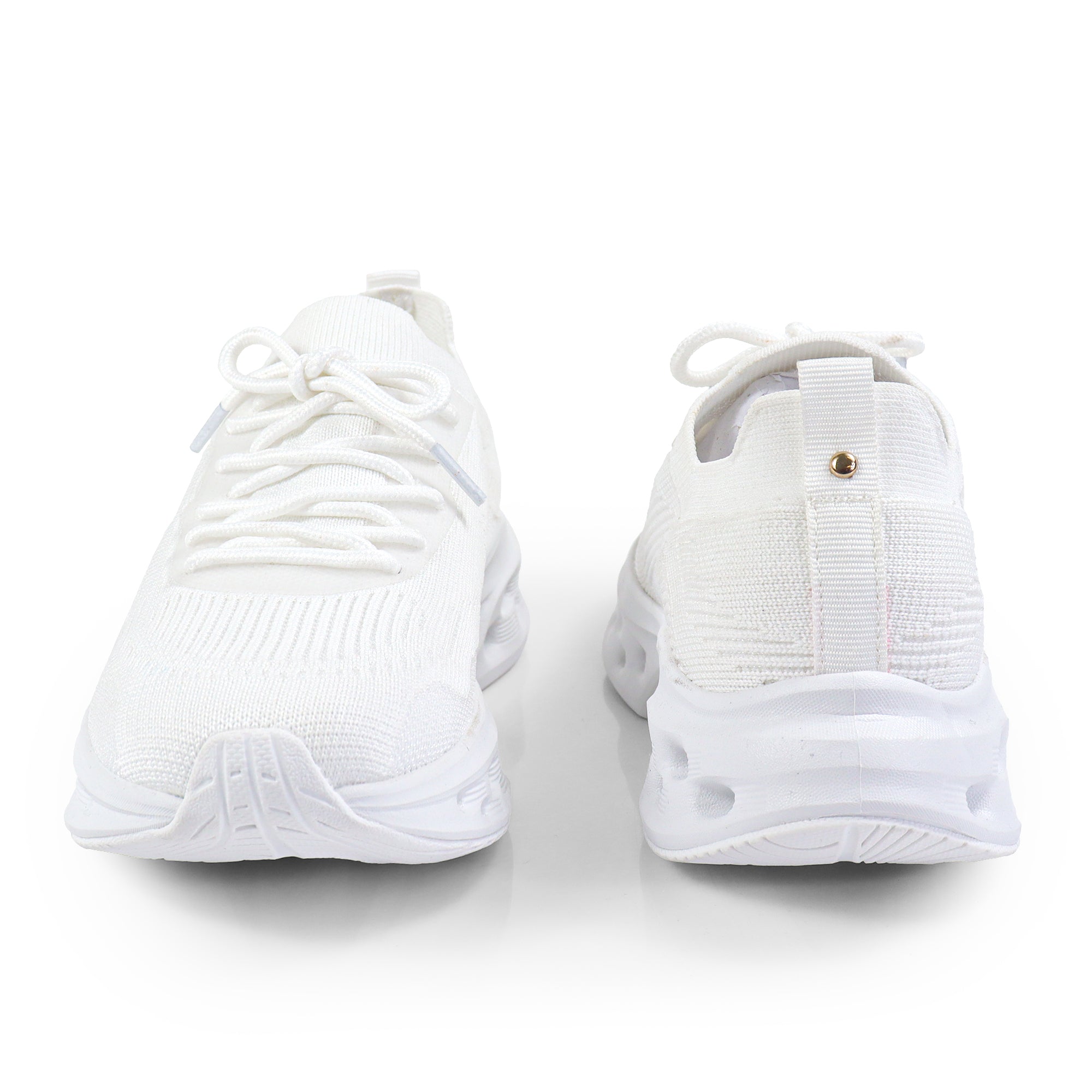 LAWRY-2 SPORTY KNITTED UPPER SNEAKERS WHITE
