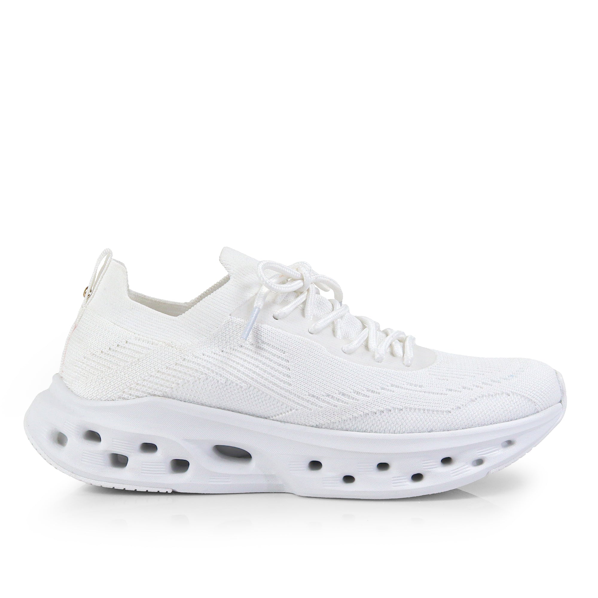 LAWRY-2 SPORTY KNITTED UPPER SNEAKERS WHITE