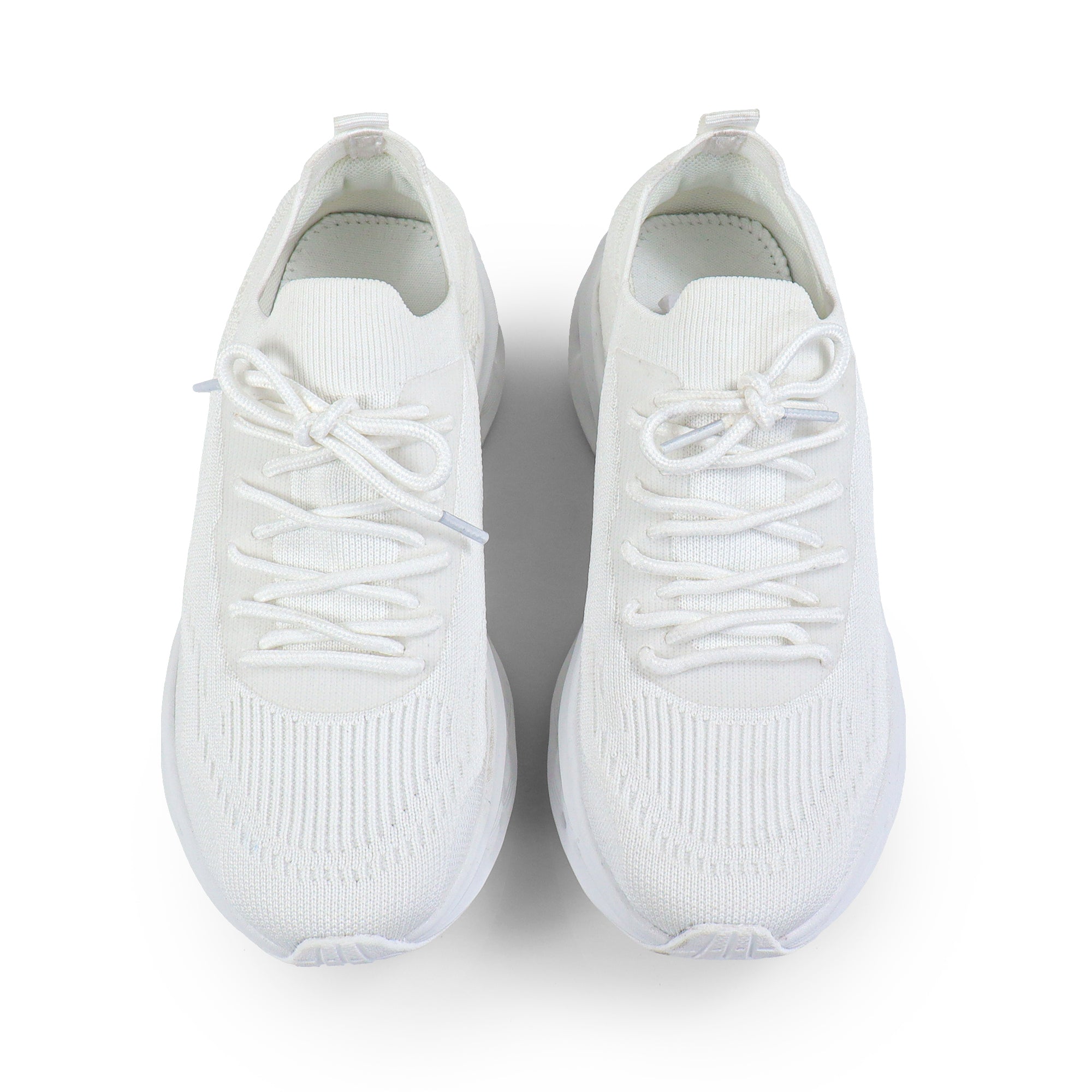 LAWRY-2 SPORTY KNITTED UPPER SNEAKERS WHITE