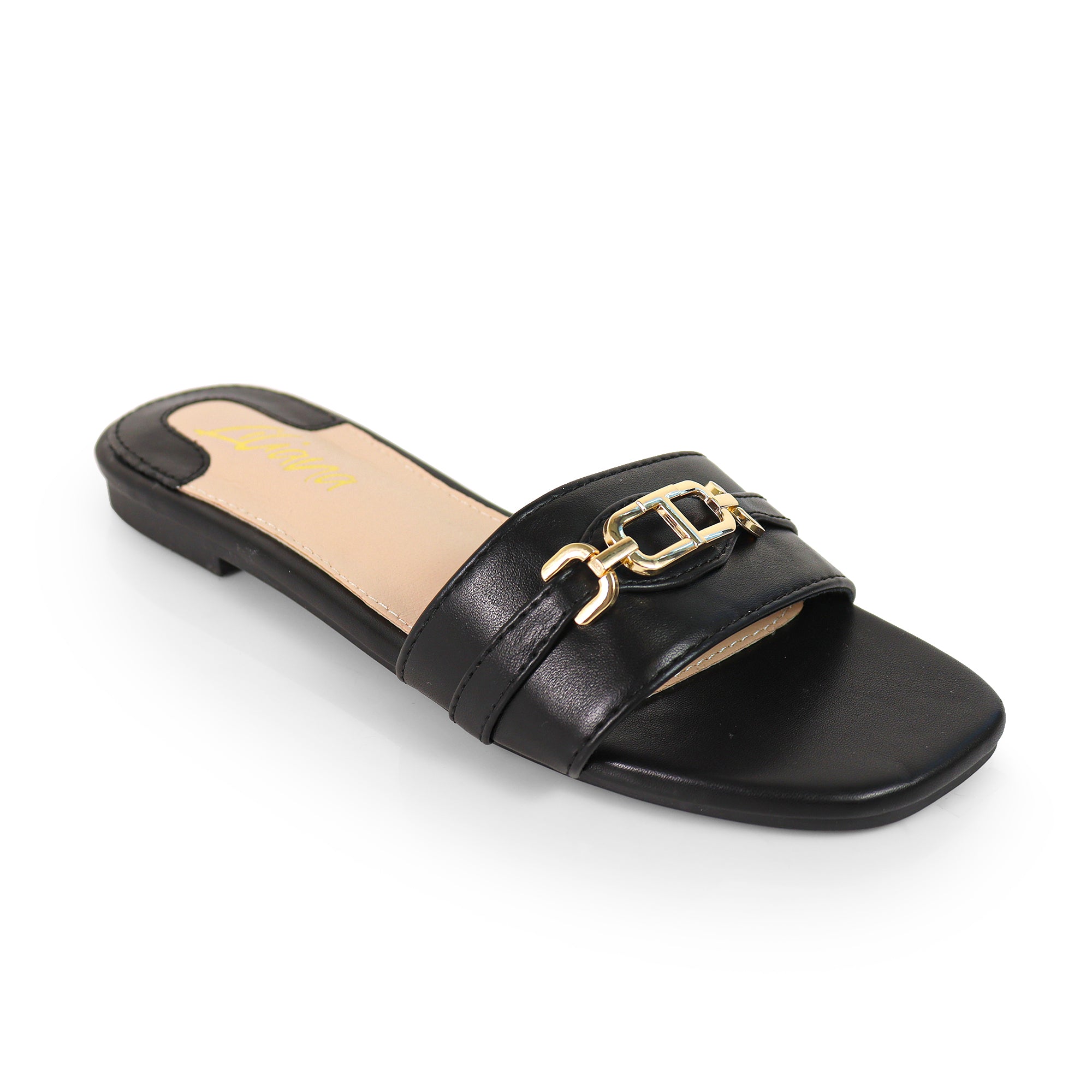 LOTUS-1 THONG TIE UP SANDAL W/ MIDSOLE STITCHING BLACK