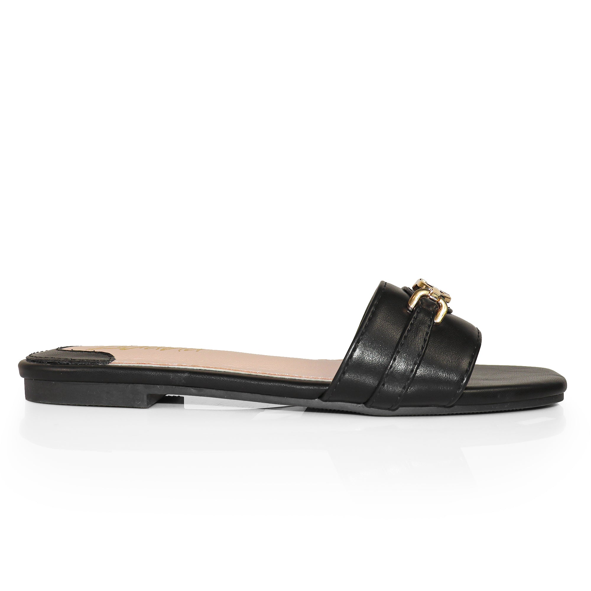 LOTUS-1 THONG TIE UP SANDAL W/ MIDSOLE STITCHING BLACK