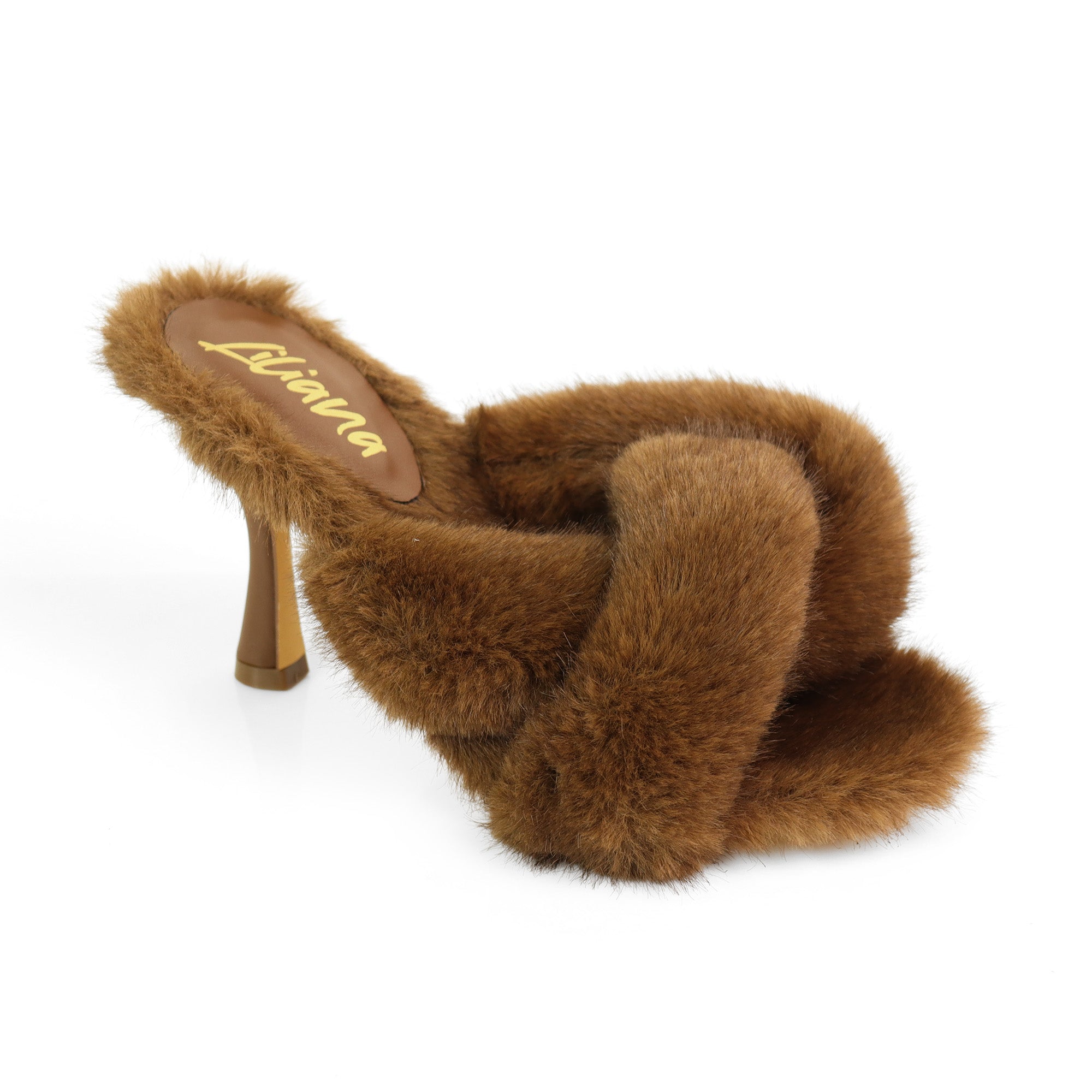 LUX-1 CROSS FLUFFY W/HEEL BROWN