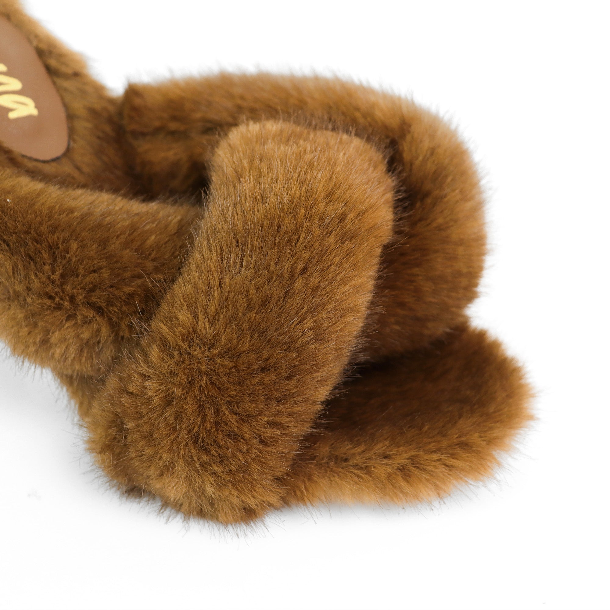 LUX-1 CROSS FLUFFY W/HEEL BROWN