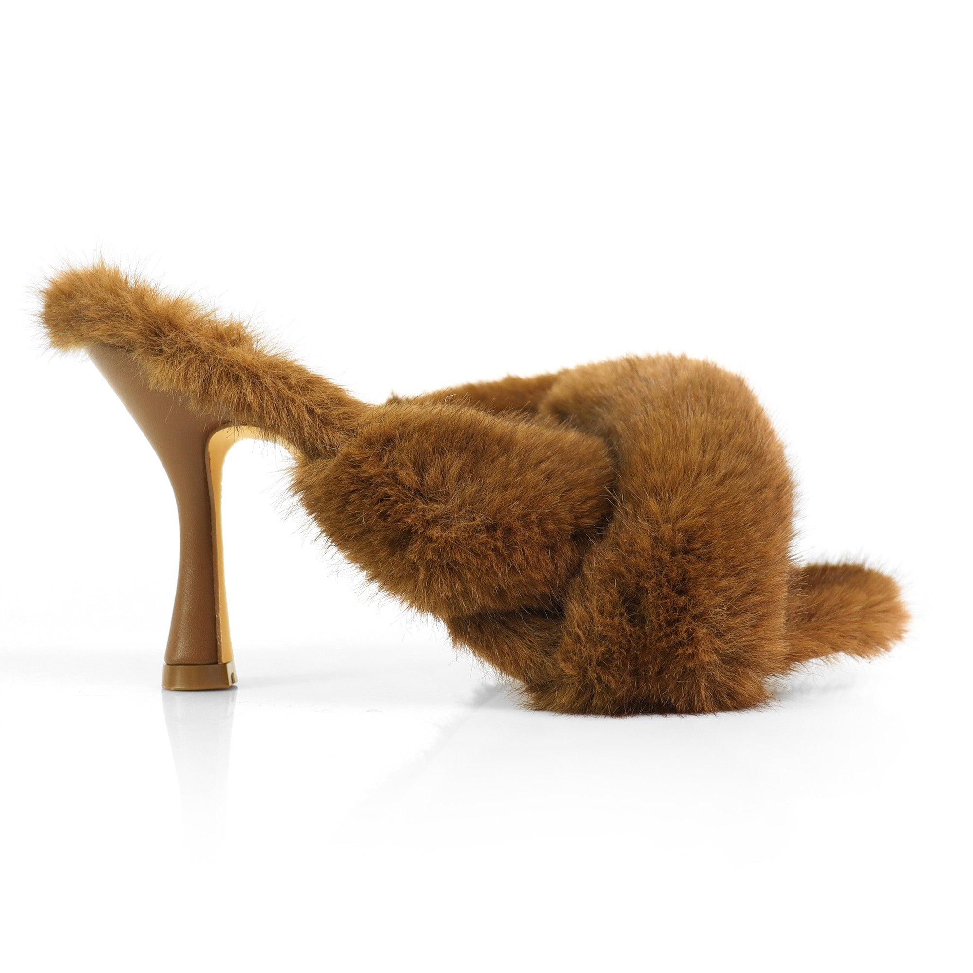 LUX-1 CROSS FLUFFY W/HEEL BROWN