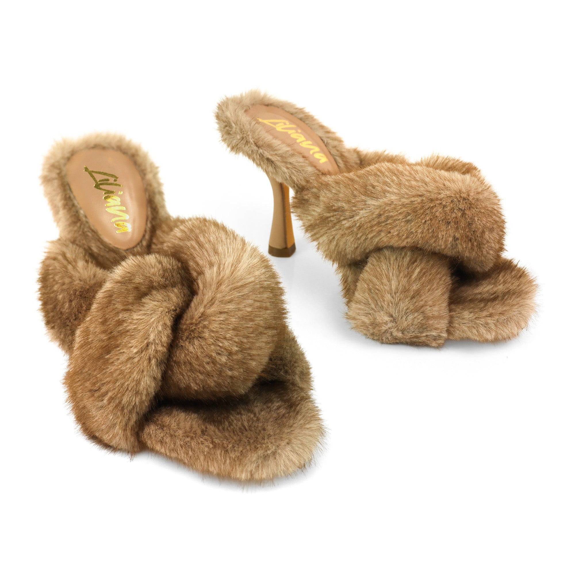 LUX-1 CROSS FLUFFY W/HEEL TAUPE