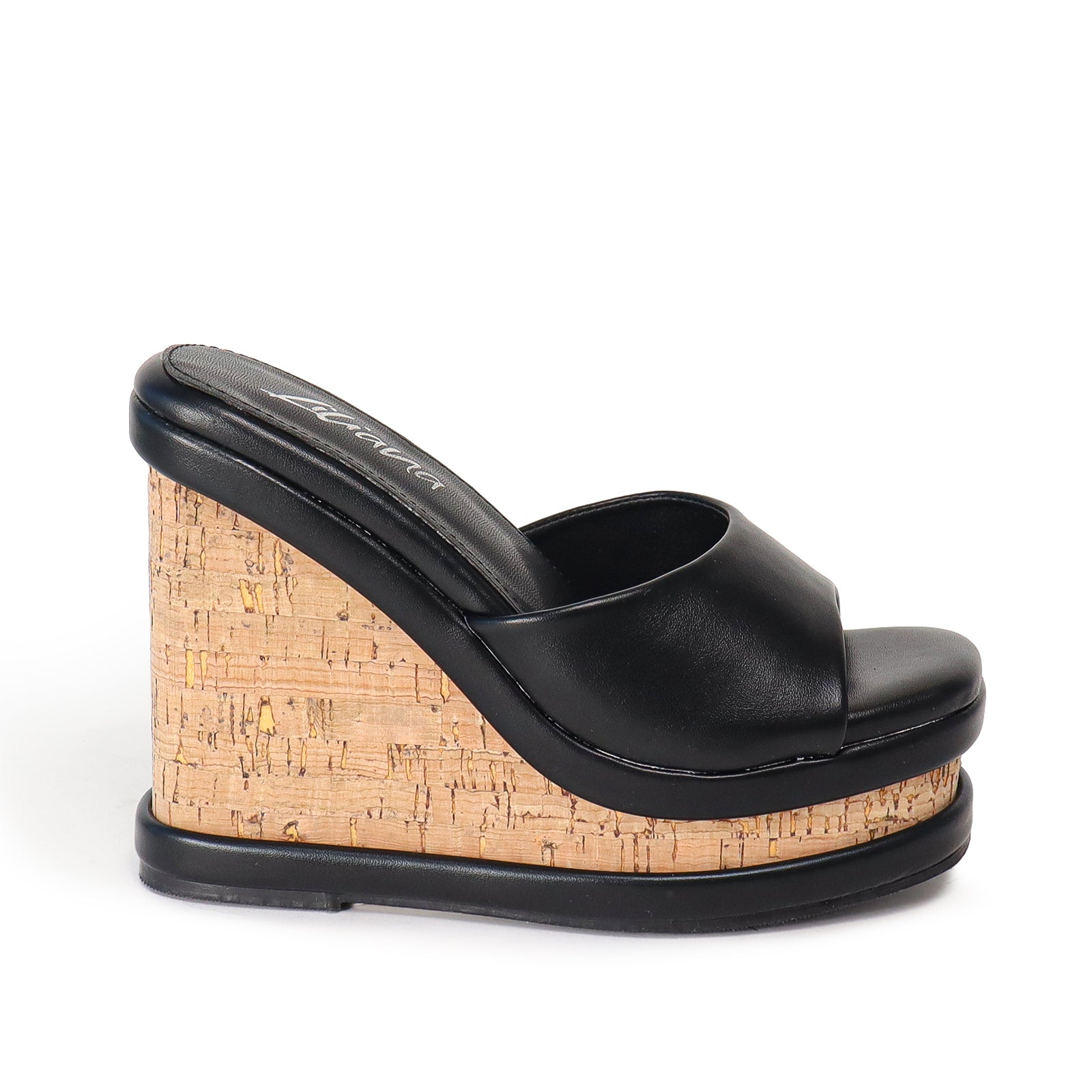 MADELINE-1 PLATFORM METAL CUP HEEL WITH ANKLE-BLACK