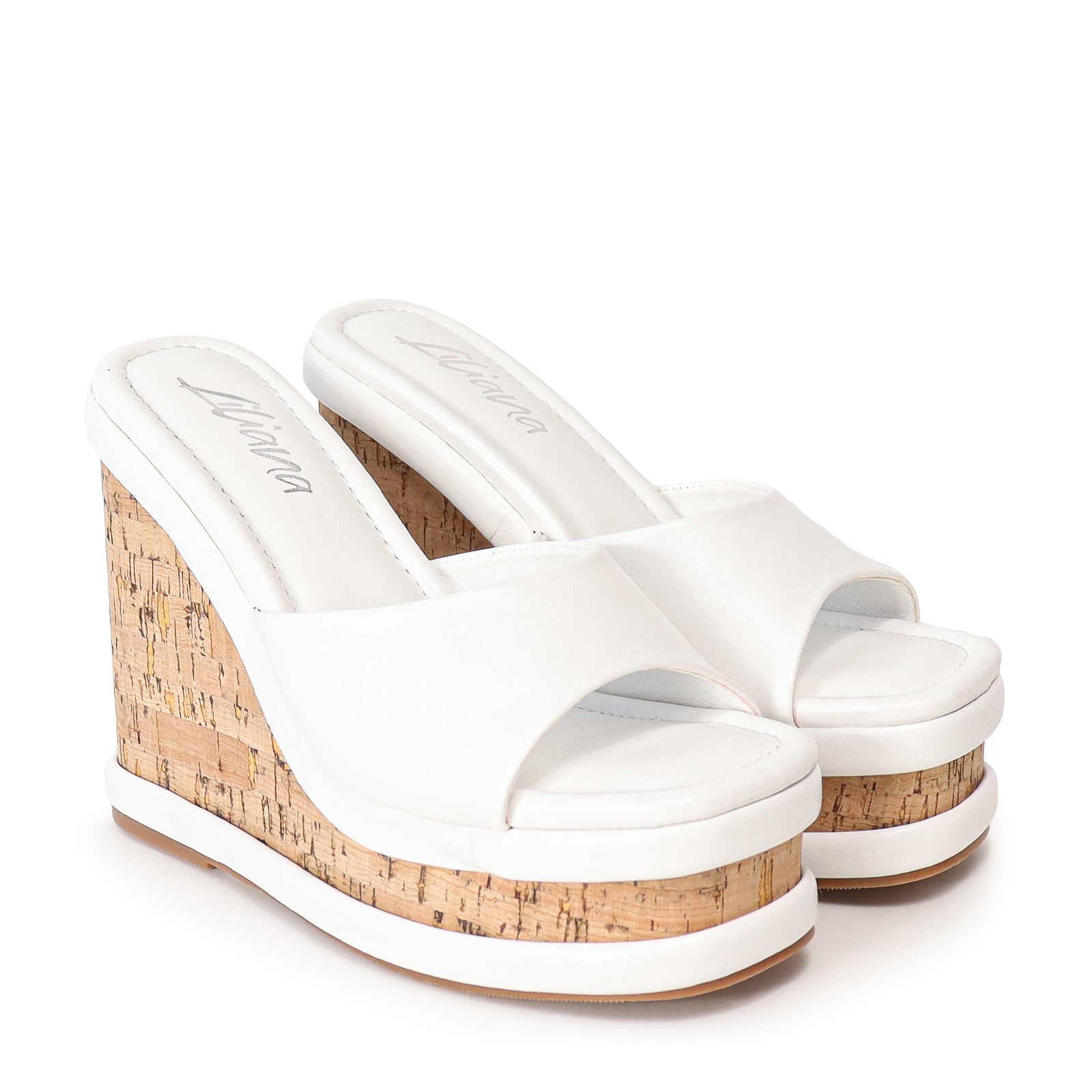 MADELINE-1 PLATFORM METAL CUP HEEL WITH ANKLE-WHITE