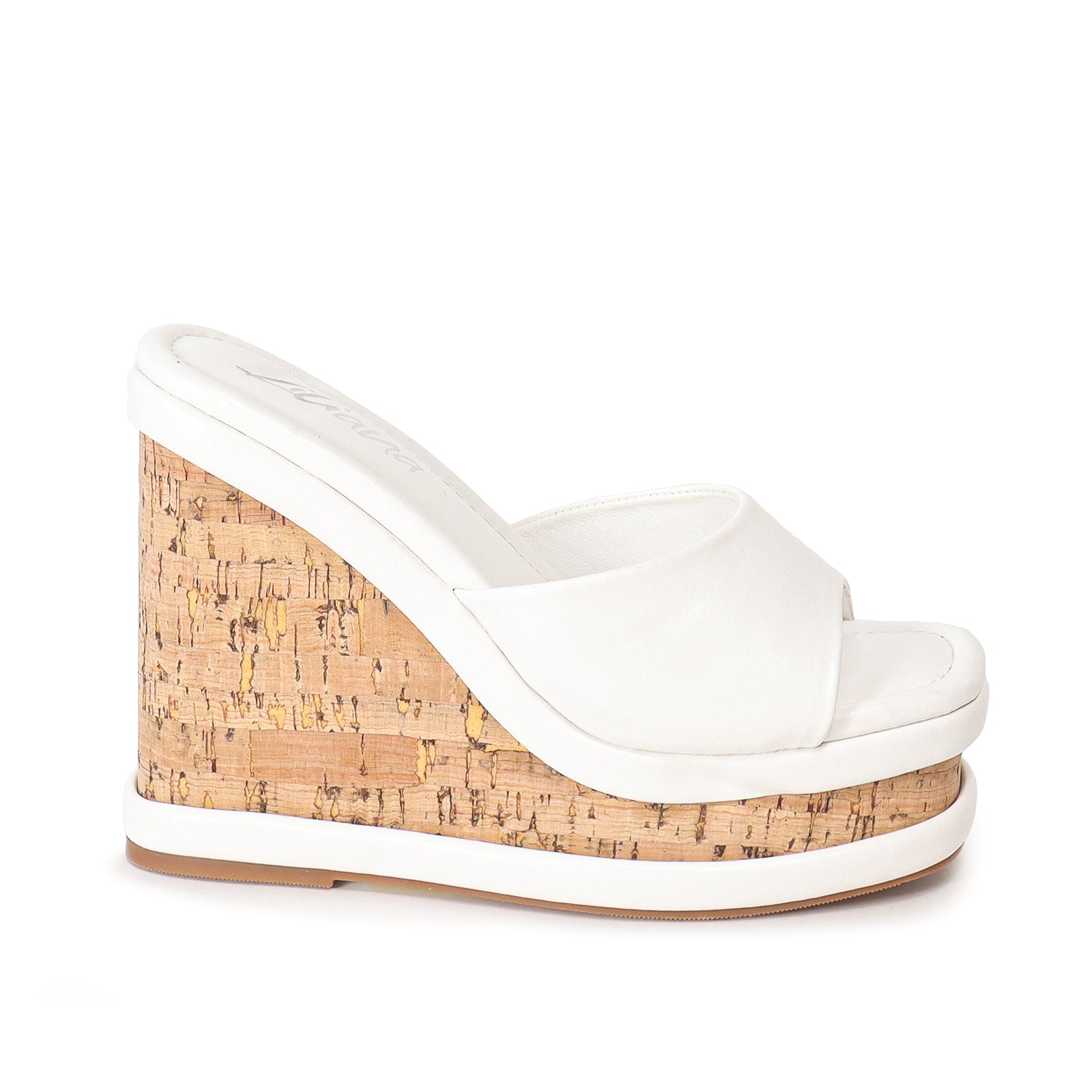 MADELINE-1 PLATFORM METAL CUP HEEL WITH ANKLE-WHITE