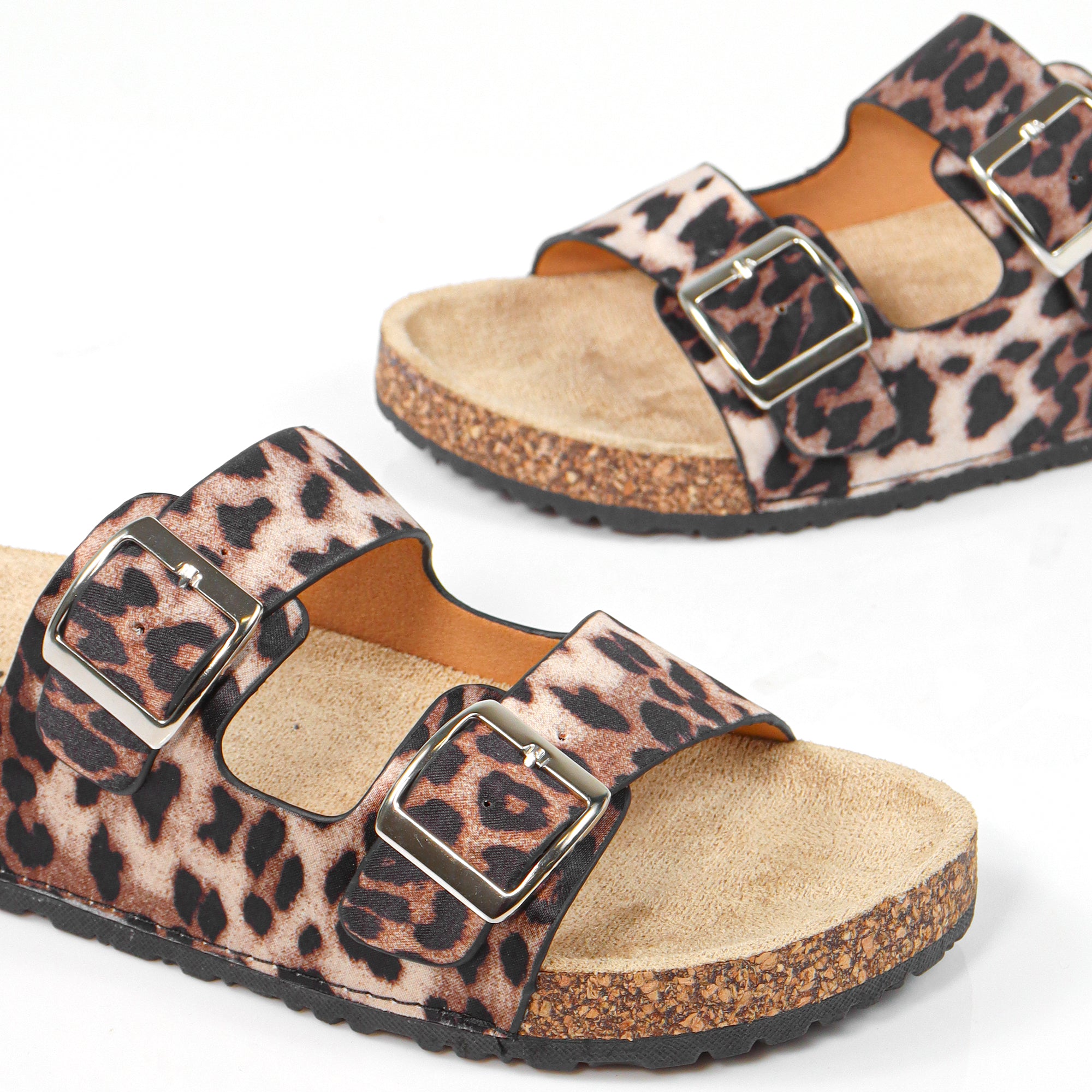 MADIX-1 DOUBLE BUCKLE PLATFORM SANDAL LEOPARD