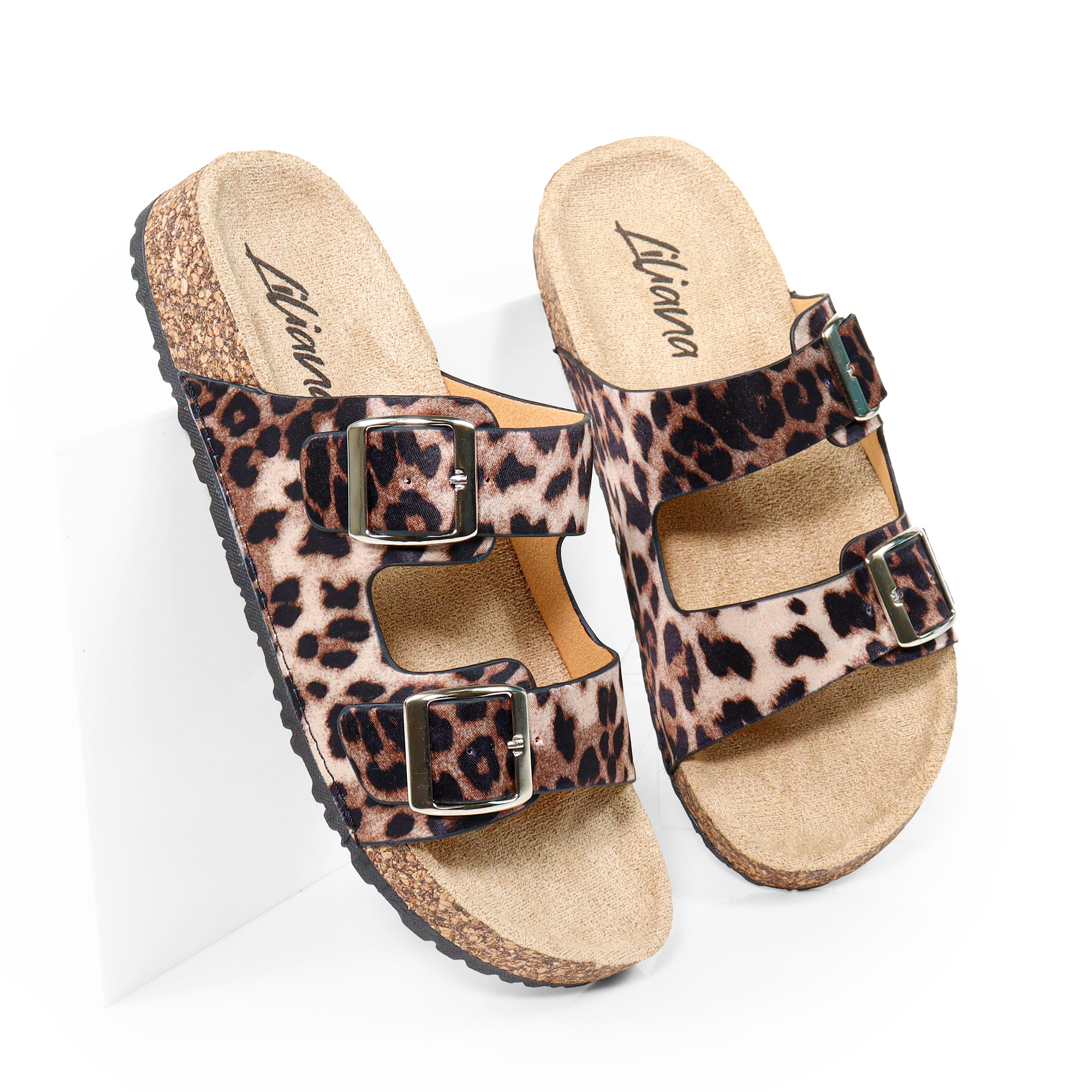 MADIX-1 DOUBLE BUCKLE PLATFORM SANDAL LEOPARD