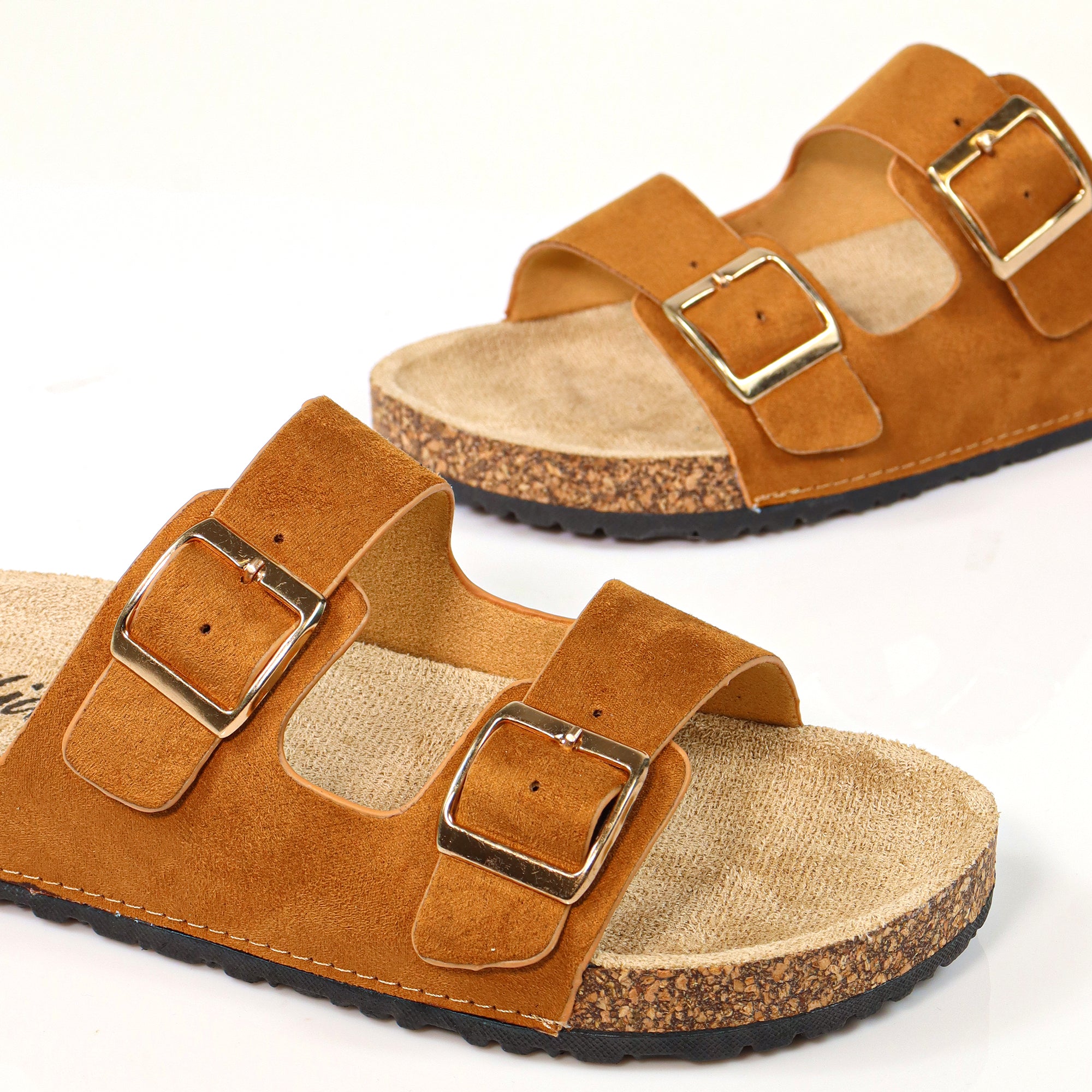MADIX-1 DOUBLE BUCKLE PLATFORM SANDAL TAN