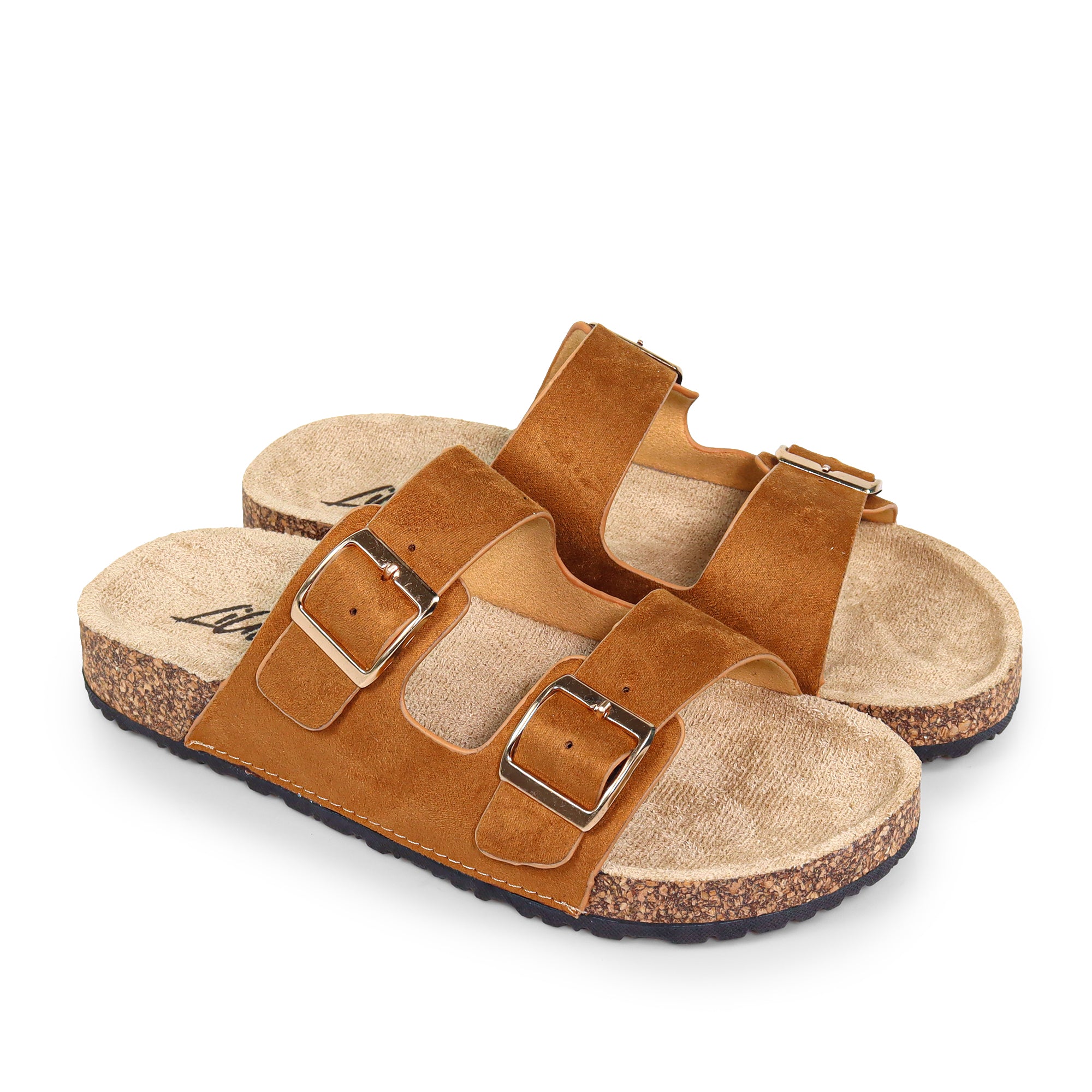 MADIX-1 DOUBLE BUCKLE PLATFORM SANDAL TAN