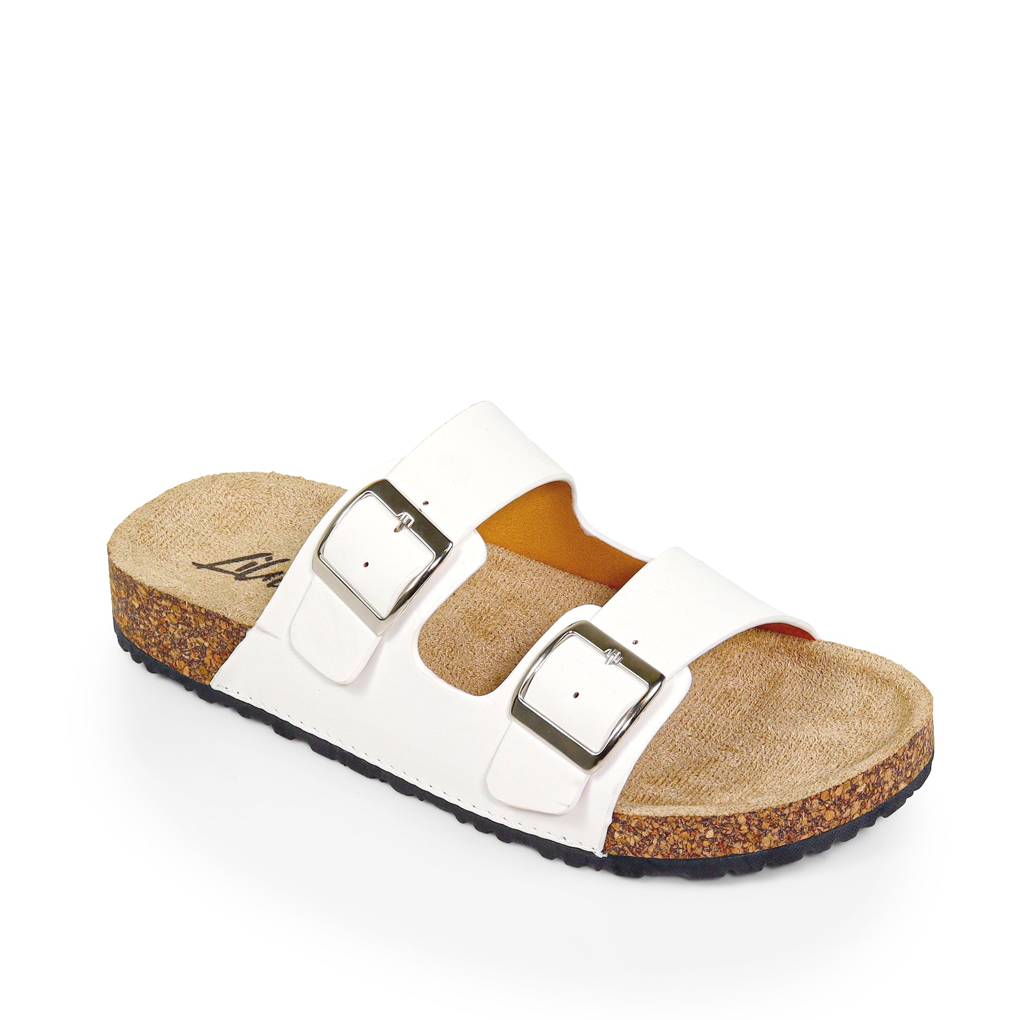 MADIX-1 DOUBLE BUCKLE PLATFORM SANDAL WHITE