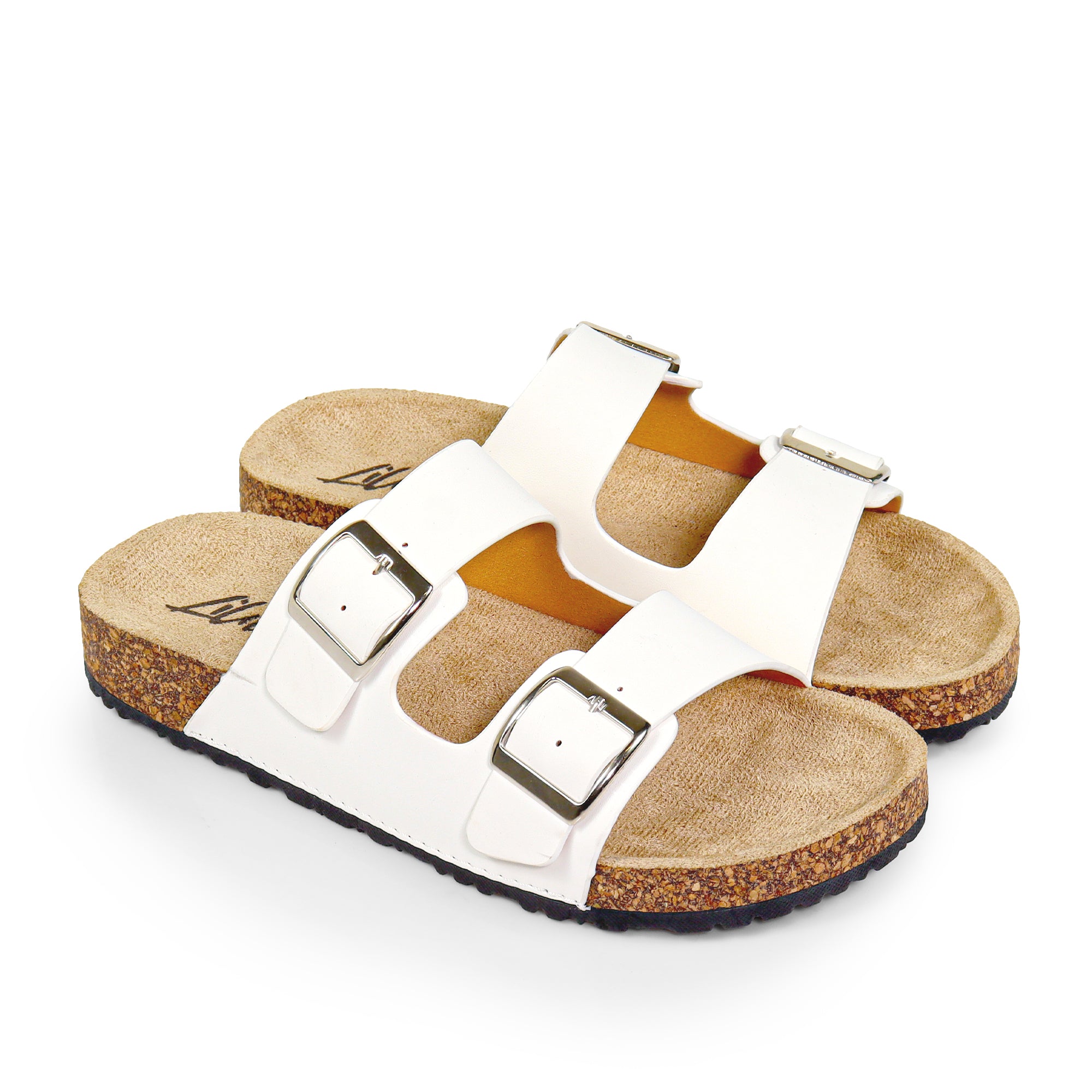 MADIX-1 DOUBLE BUCKLE PLATFORM SANDAL WHITE