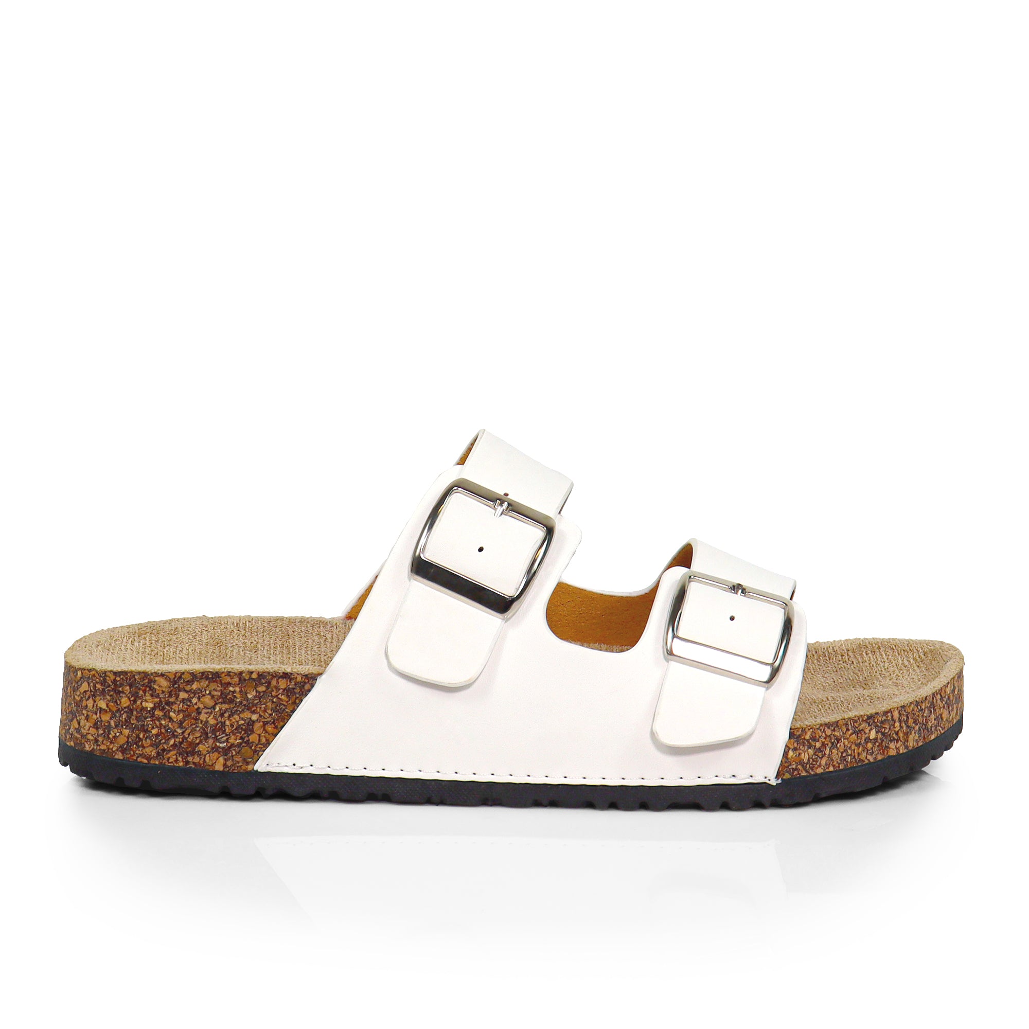 MADIX-1 DOUBLE BUCKLE PLATFORM SANDAL WHITE