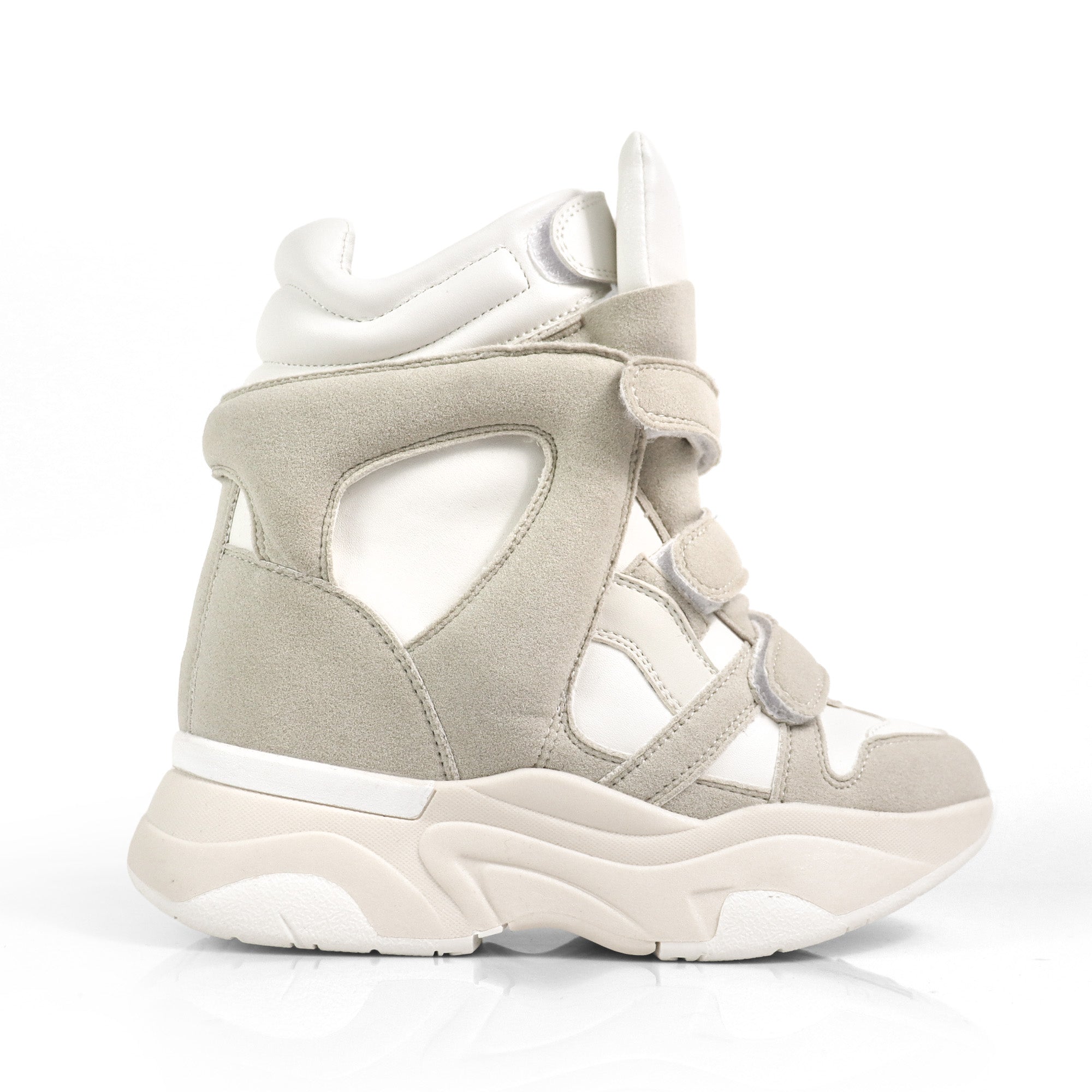 MARANTO-3 SPORTY SNEAKER WEDGE BONE SUEDE