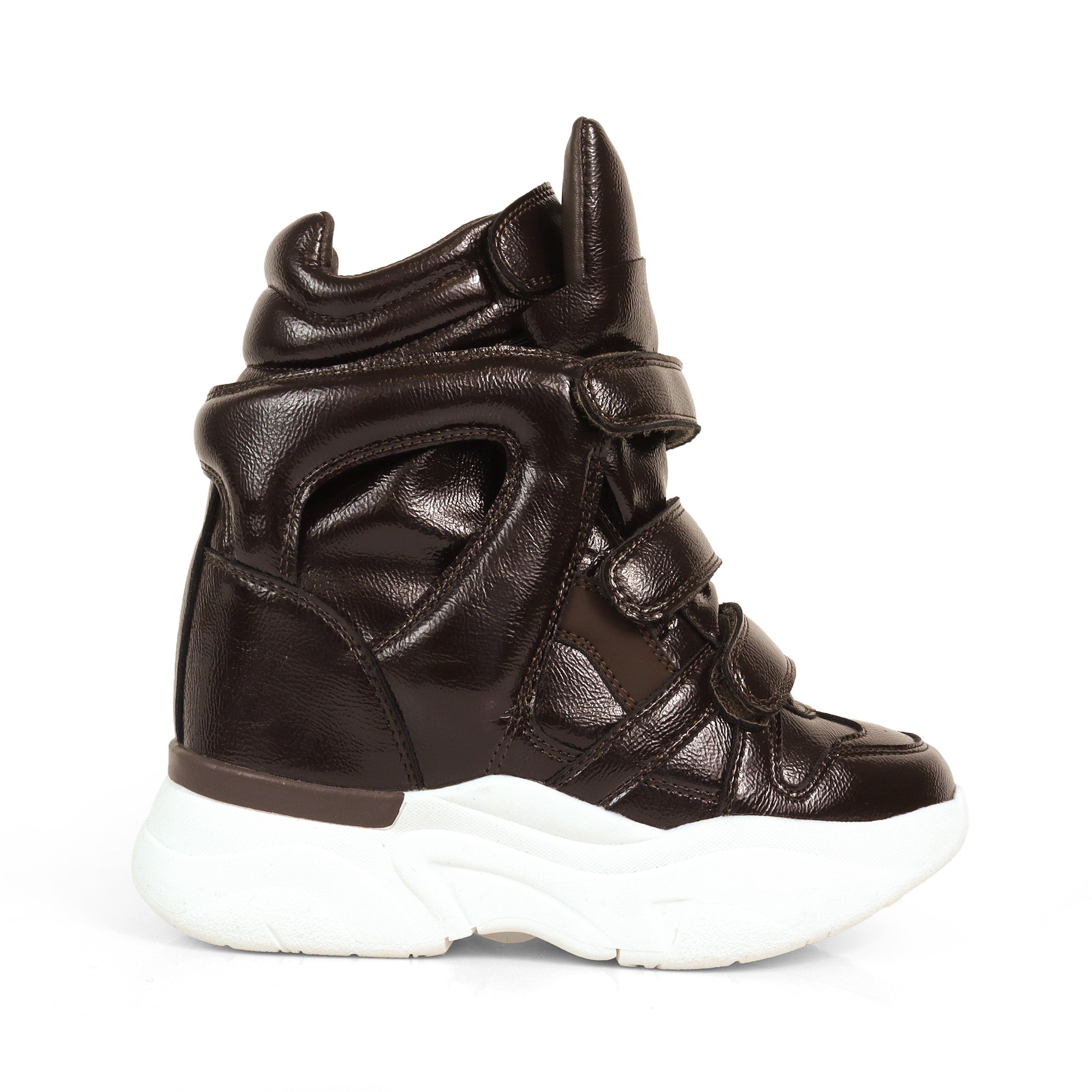 MARANTO-3 SPORTY SNEAKER WEDGE CHOCOLATE