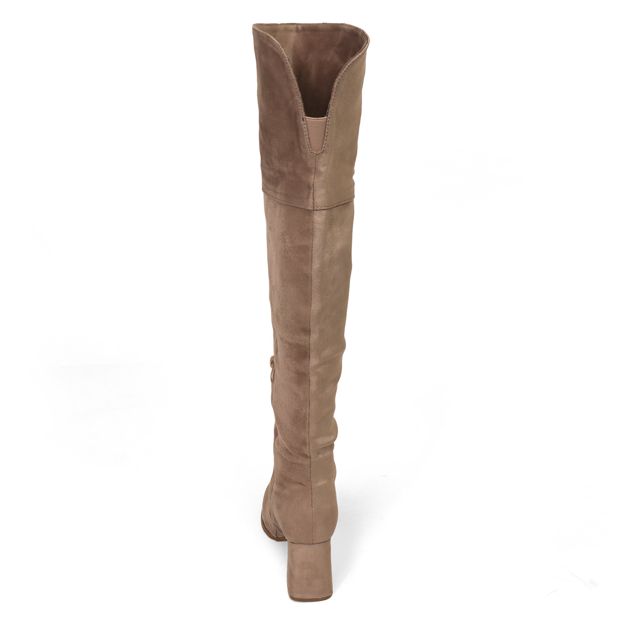 MARTELLA-1 OVER KNEE SUEDE W/ CHUNCKY HEEL TAUPE