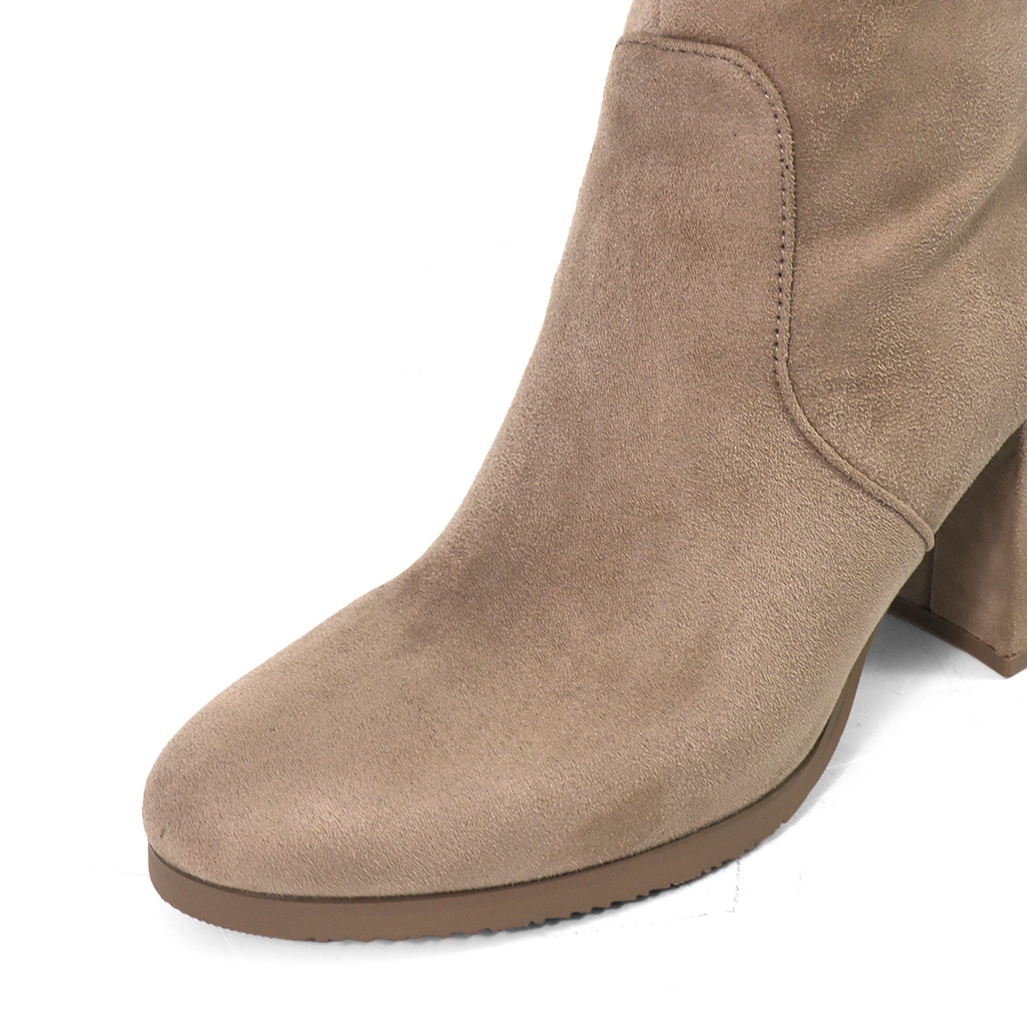 MARTELLA-1 OVER KNEE SUEDE W/ CHUNCKY HEEL TAUPE