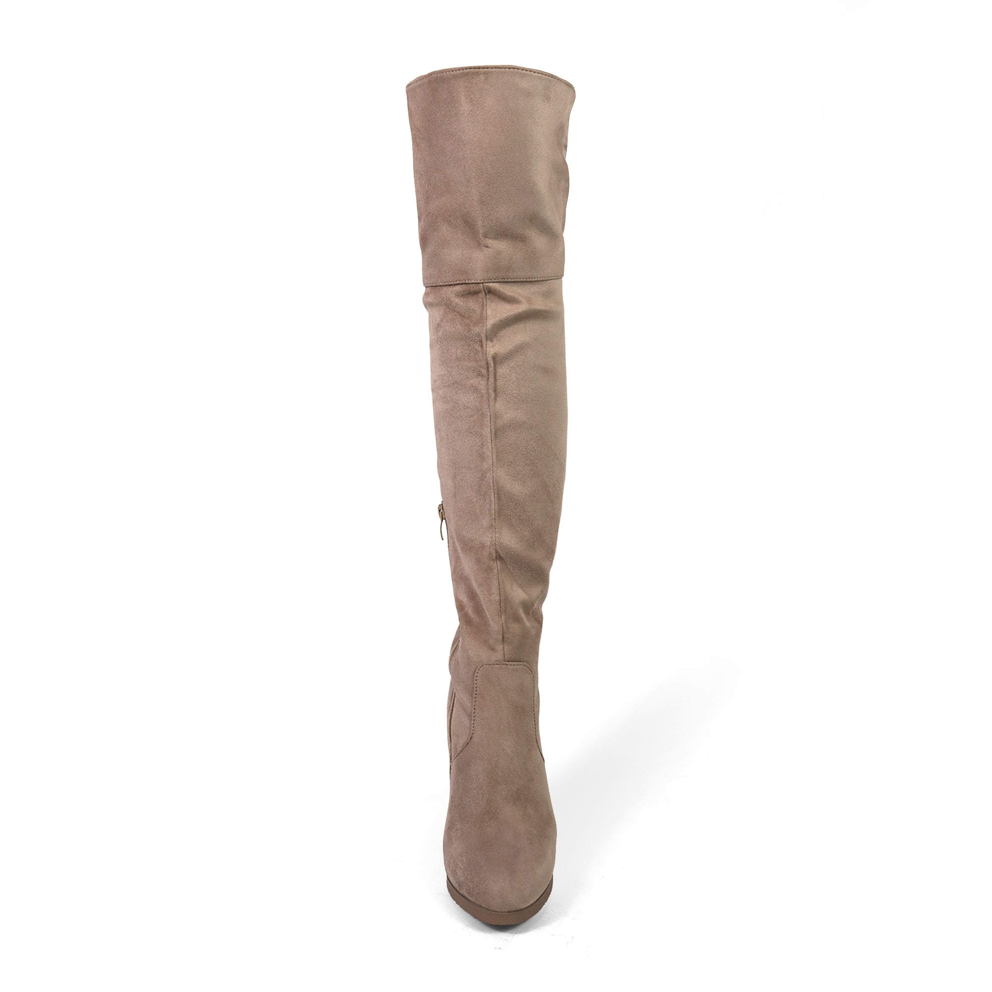 MARTELLA-1 OVER KNEE SUEDE W/ CHUNCKY HEEL TAUPE