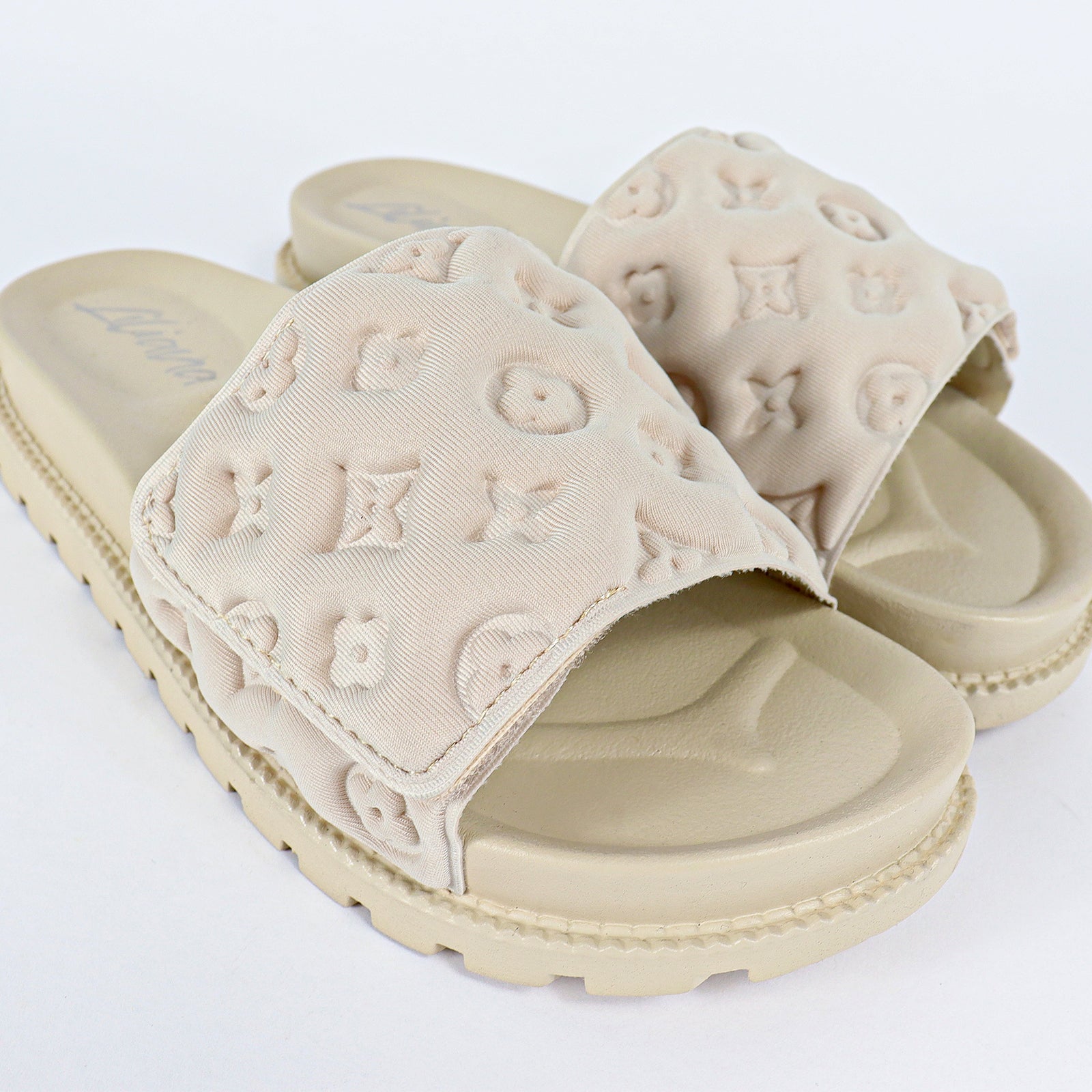 MARX-1 OPEN TOE 3D PUFFY SLIPPER - KHAKI