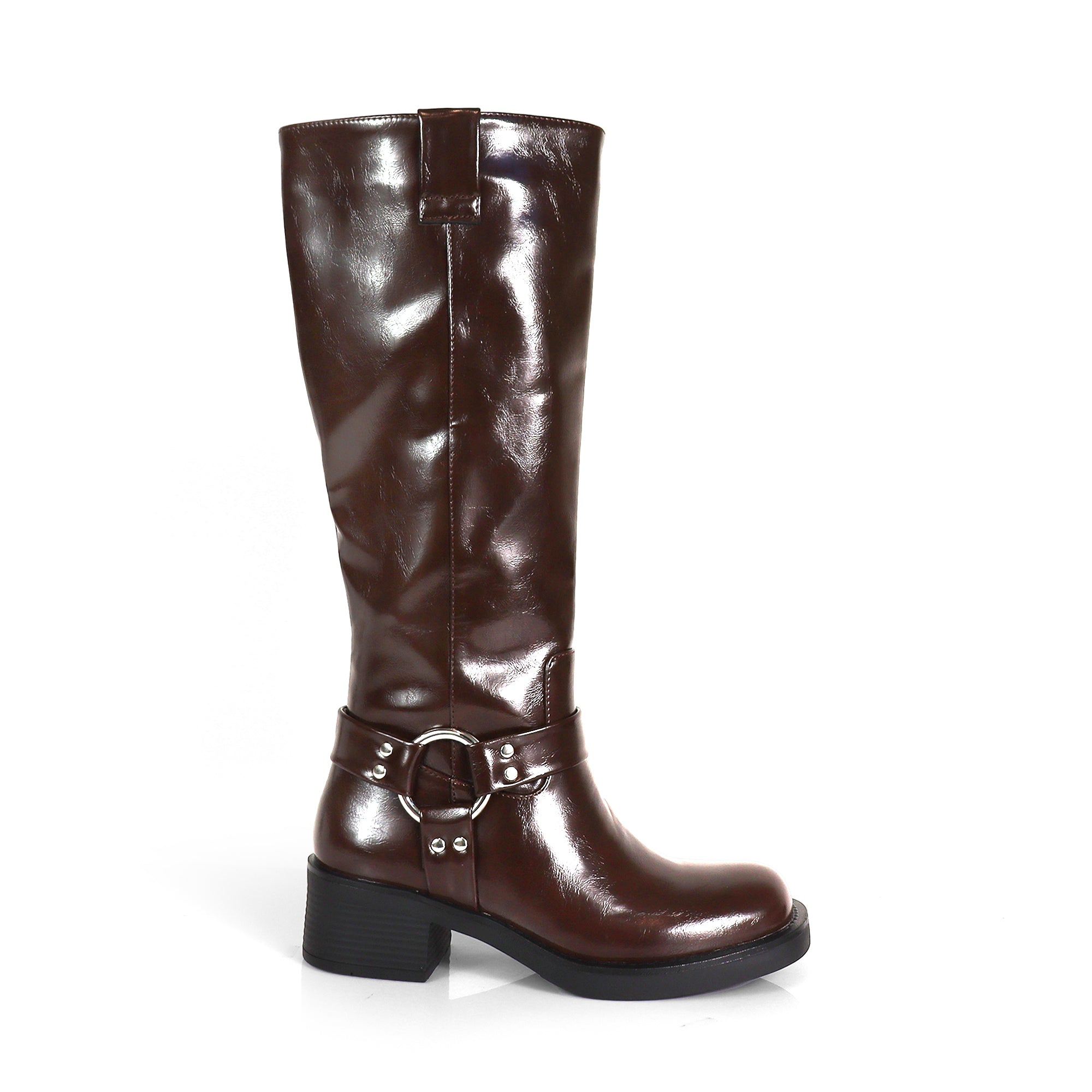 MATEO-1 CLOSED TOE KNEE HIGH BOOTS CHOCOLATE
