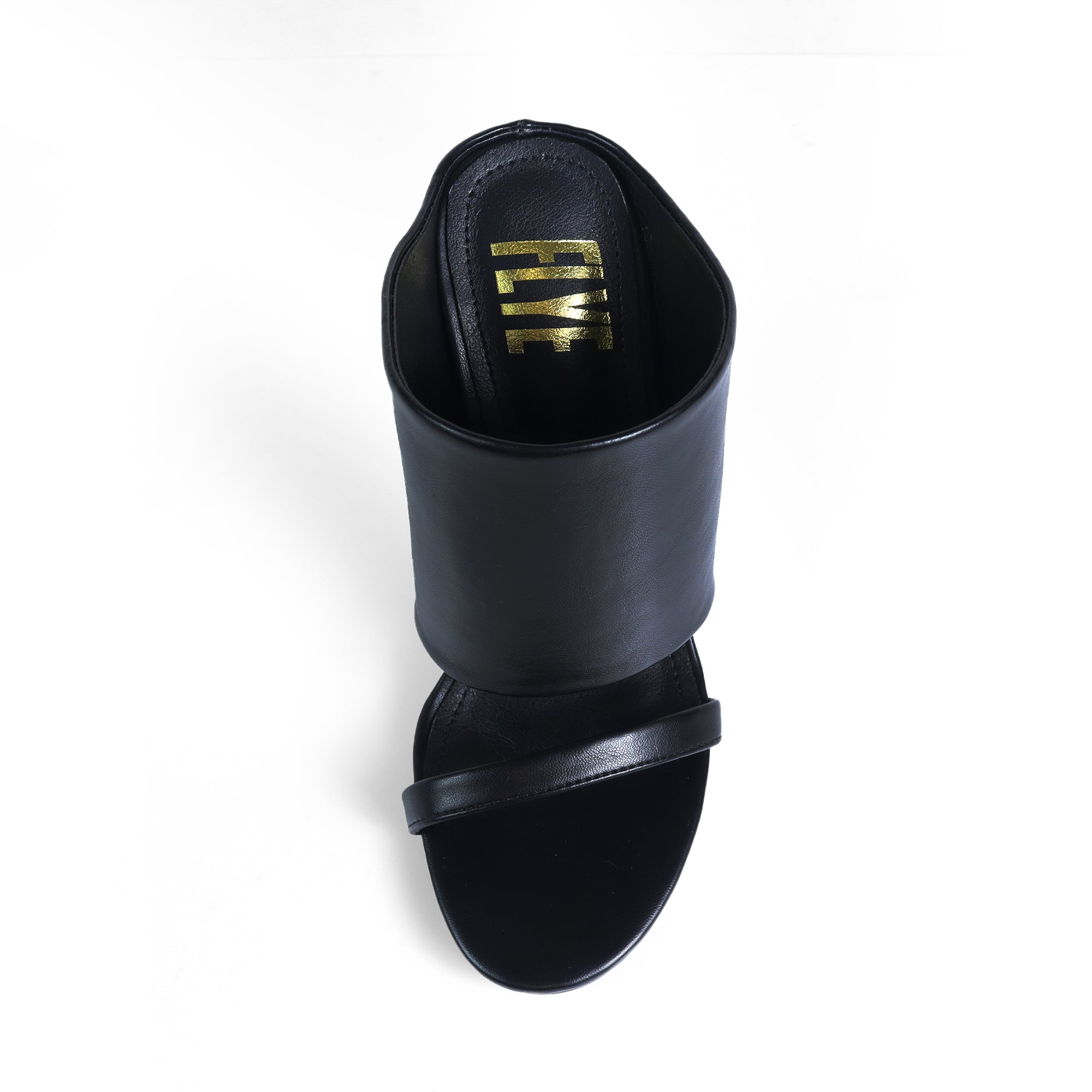 MAVERICK-1 OPEN TOE WEDGE SANDAL BLACK PU