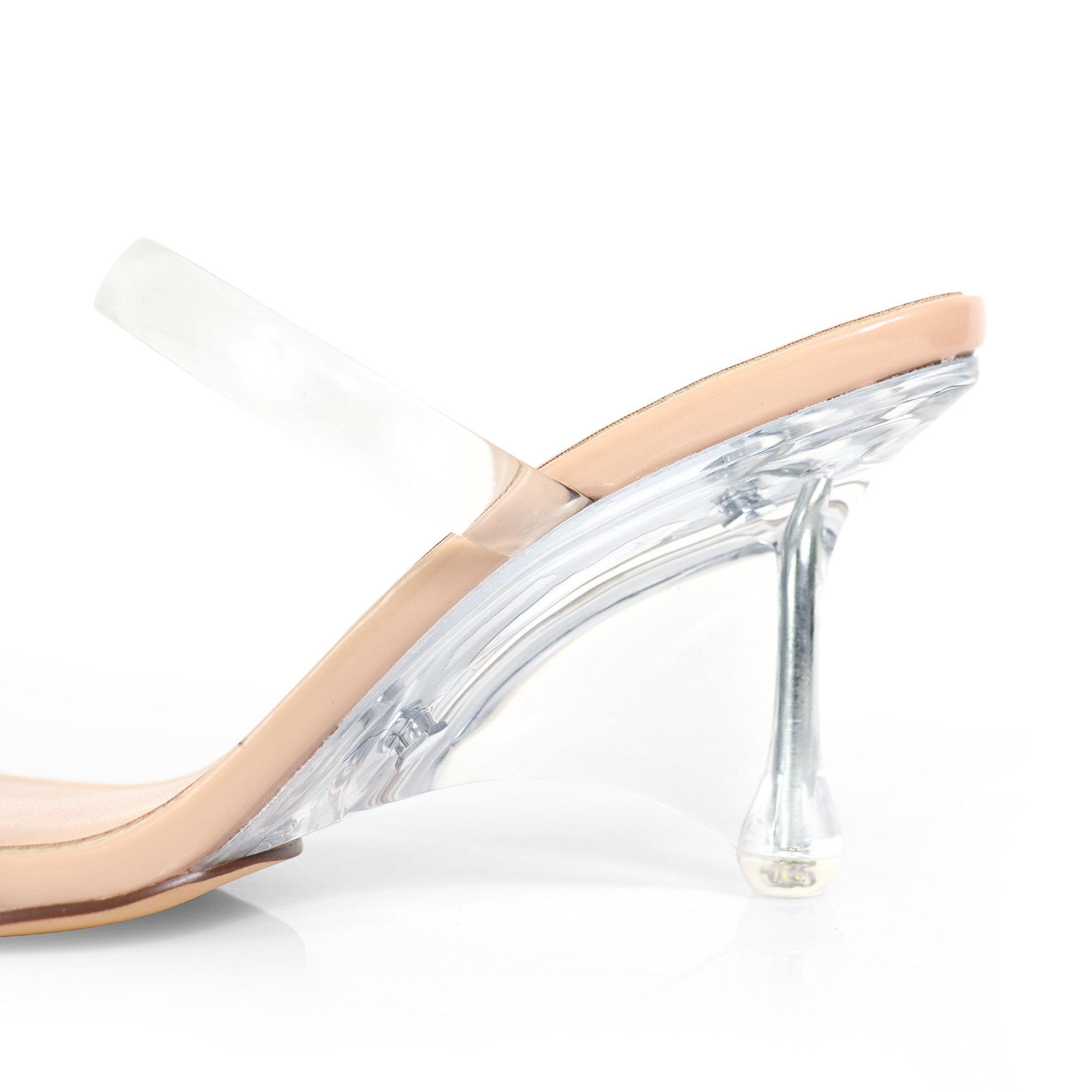 MEIJER-1 TRANSPARENTS STRAP W/ CLEAR HEEL NUDE